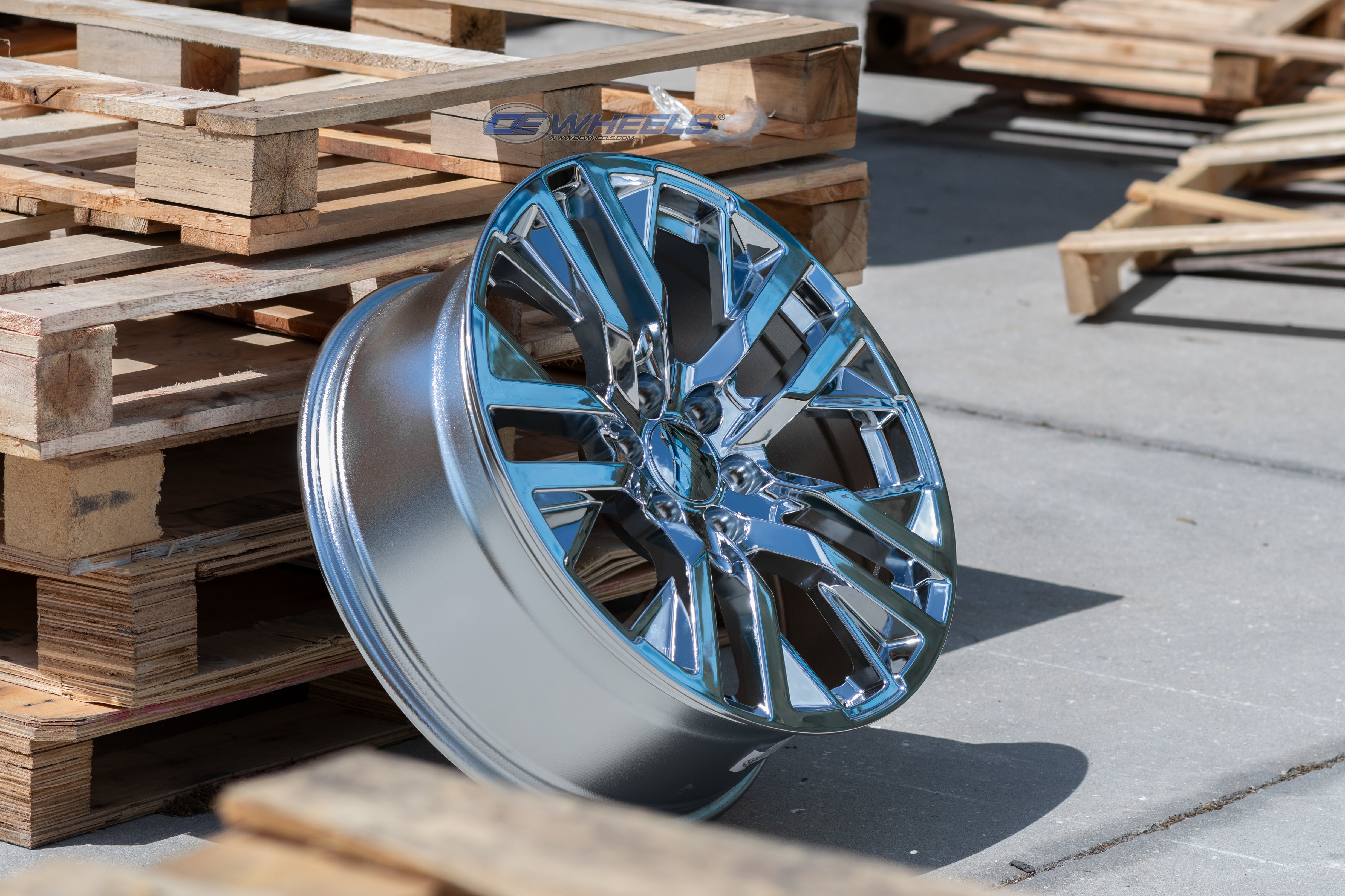 OE Wheels CV38-22090-6550-28C 22" Replica CV38 fits GMC Sierra 22x9 Chrome