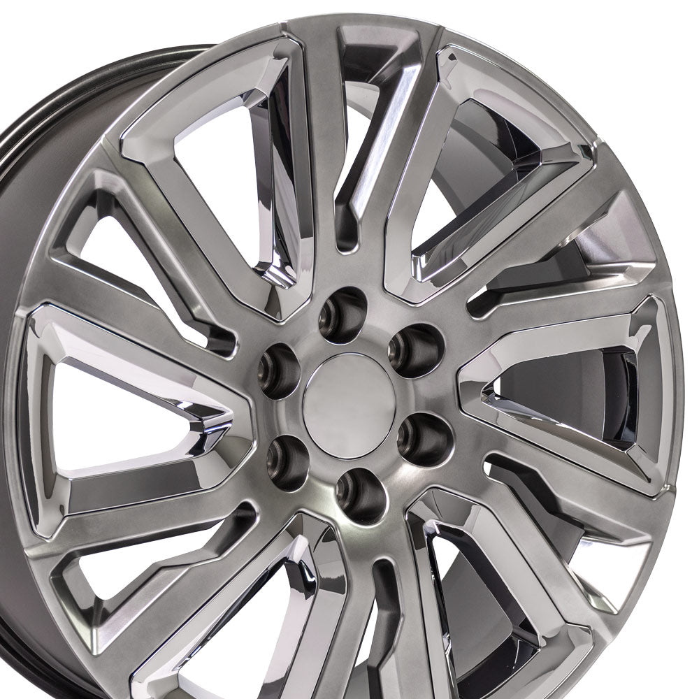 OE Wheels CV39-22090-6550-28HB-ic 22" Replica CV39 fits GMC Sierra 22x9 Hyper