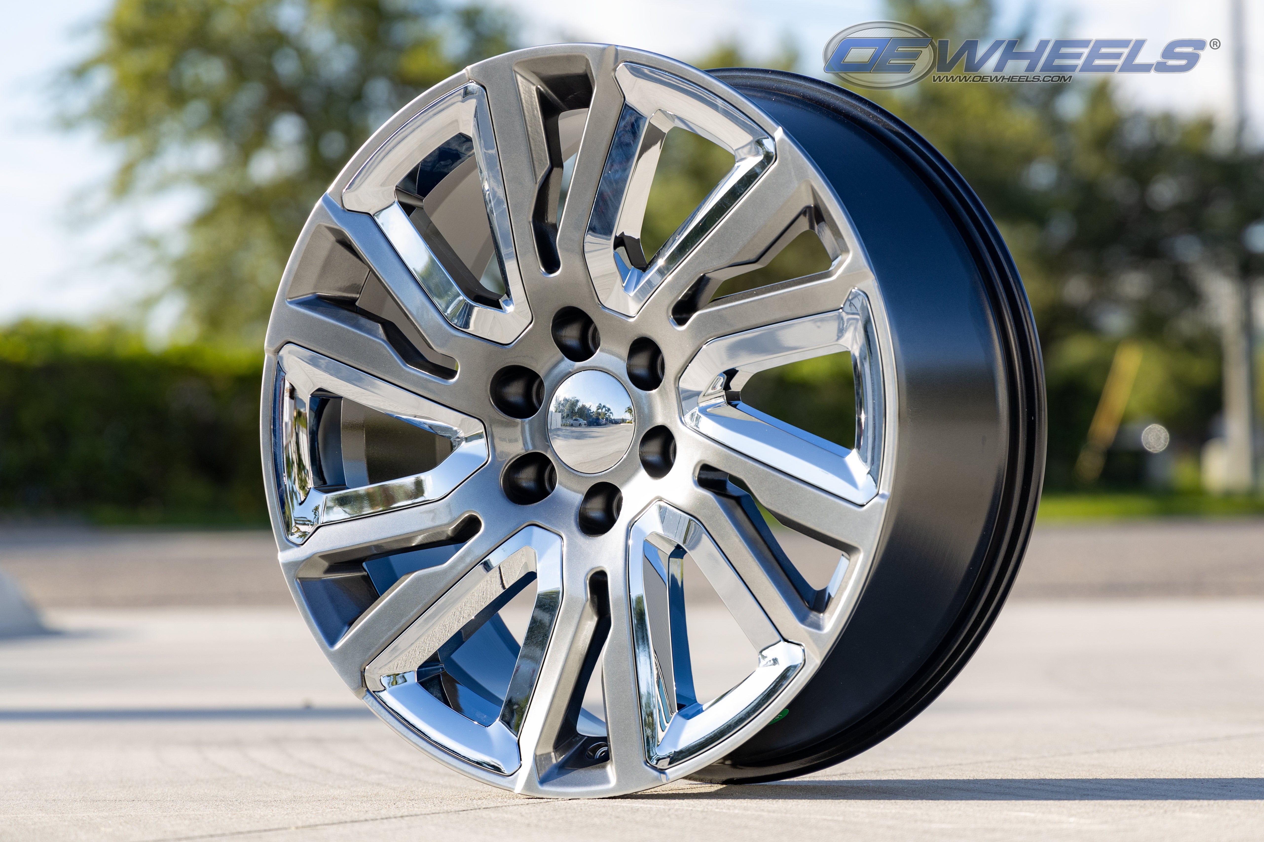 OE Wheels CV39-22090-6550-28HB-ic 22" Replica CV39 fits GMC Sierra 22x9 Hyper