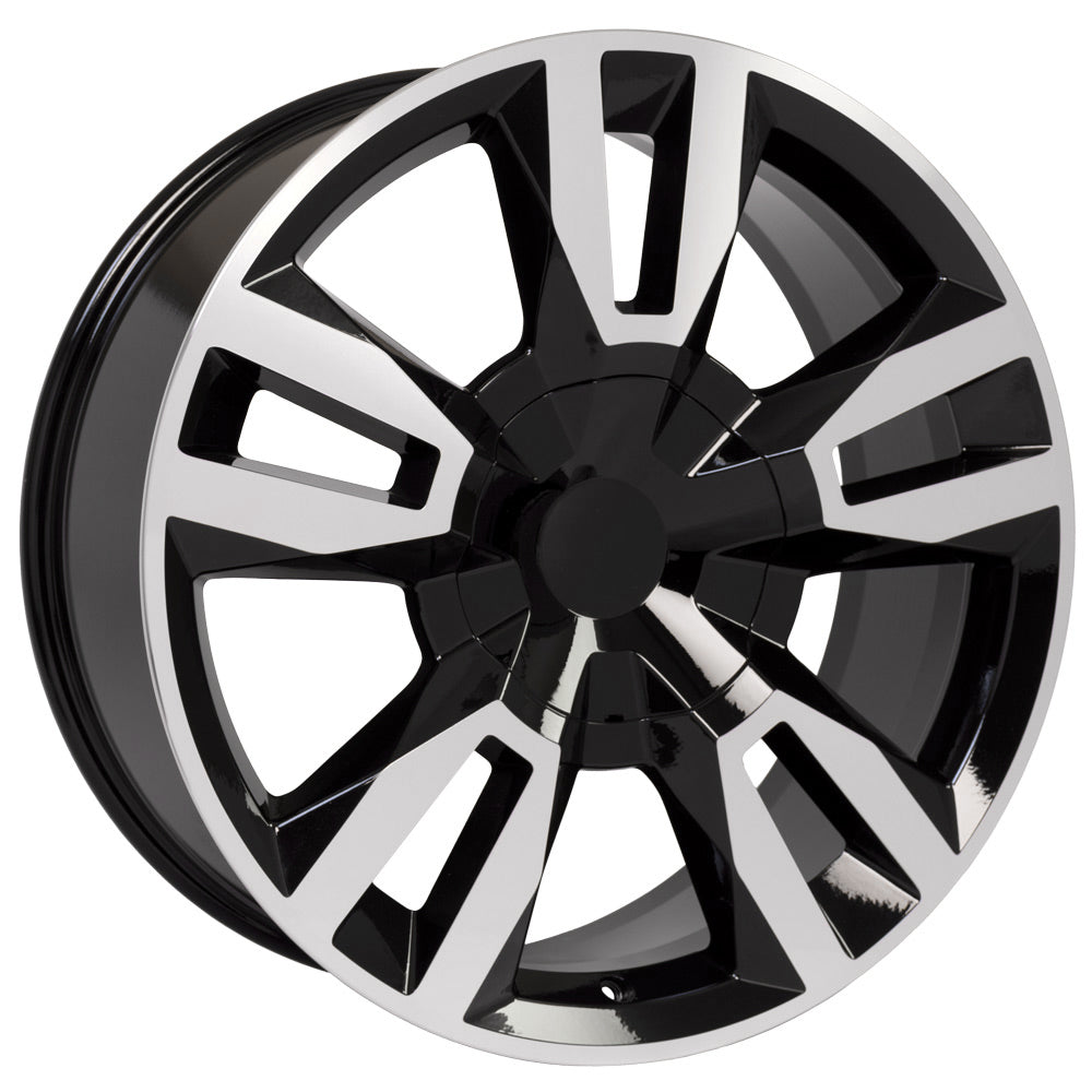 OE Wheels CV40-22090-6550-24MB 22" Replica fits Chevrolet Tahoe Black Mach'd