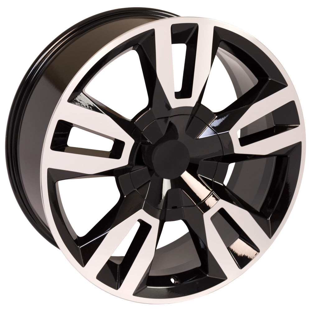 OE Wheels CV40-22090-6550-24MB 22" Replica fits Chevrolet Tahoe Black Mach'd