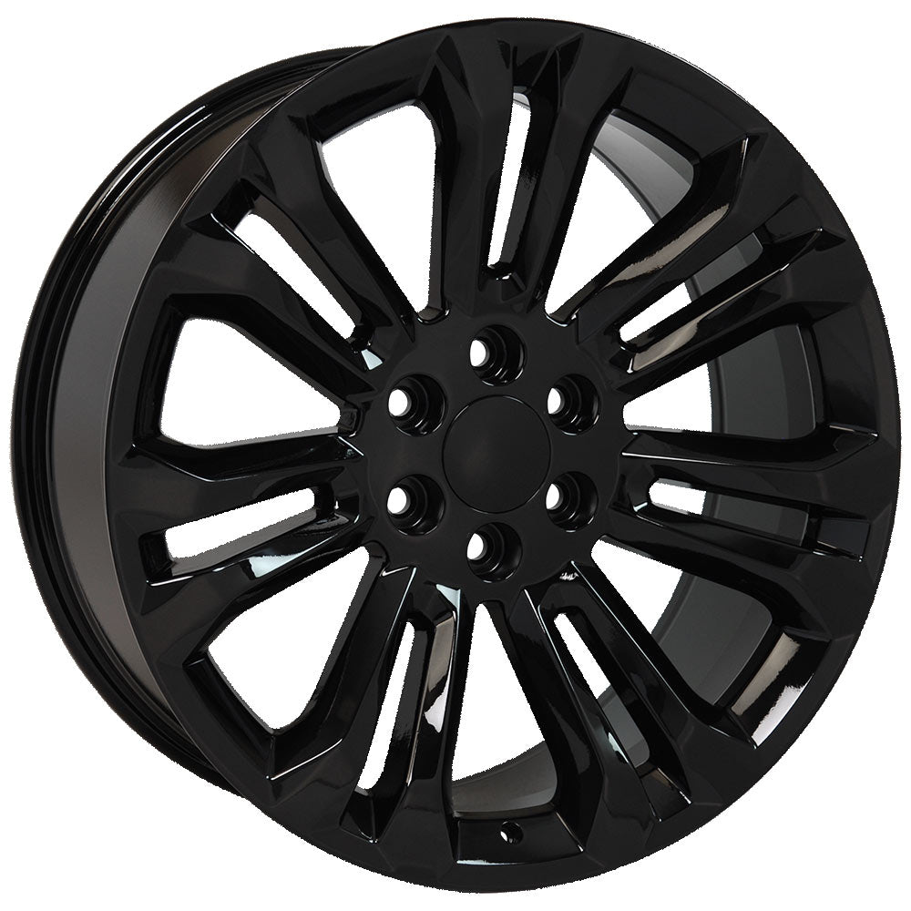 OE Wheels CV43B-22090-6550-24B 22" Replica fits Chevrolet Silverado 22x9 Black