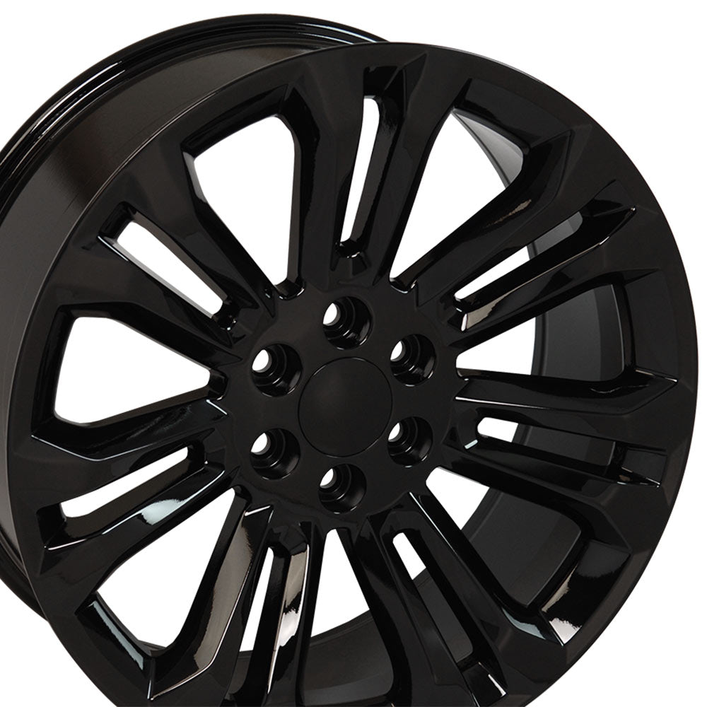 OE Wheels CV43B-22090-6550-24B 22" Replica fits Chevrolet Silverado 22x9 Black