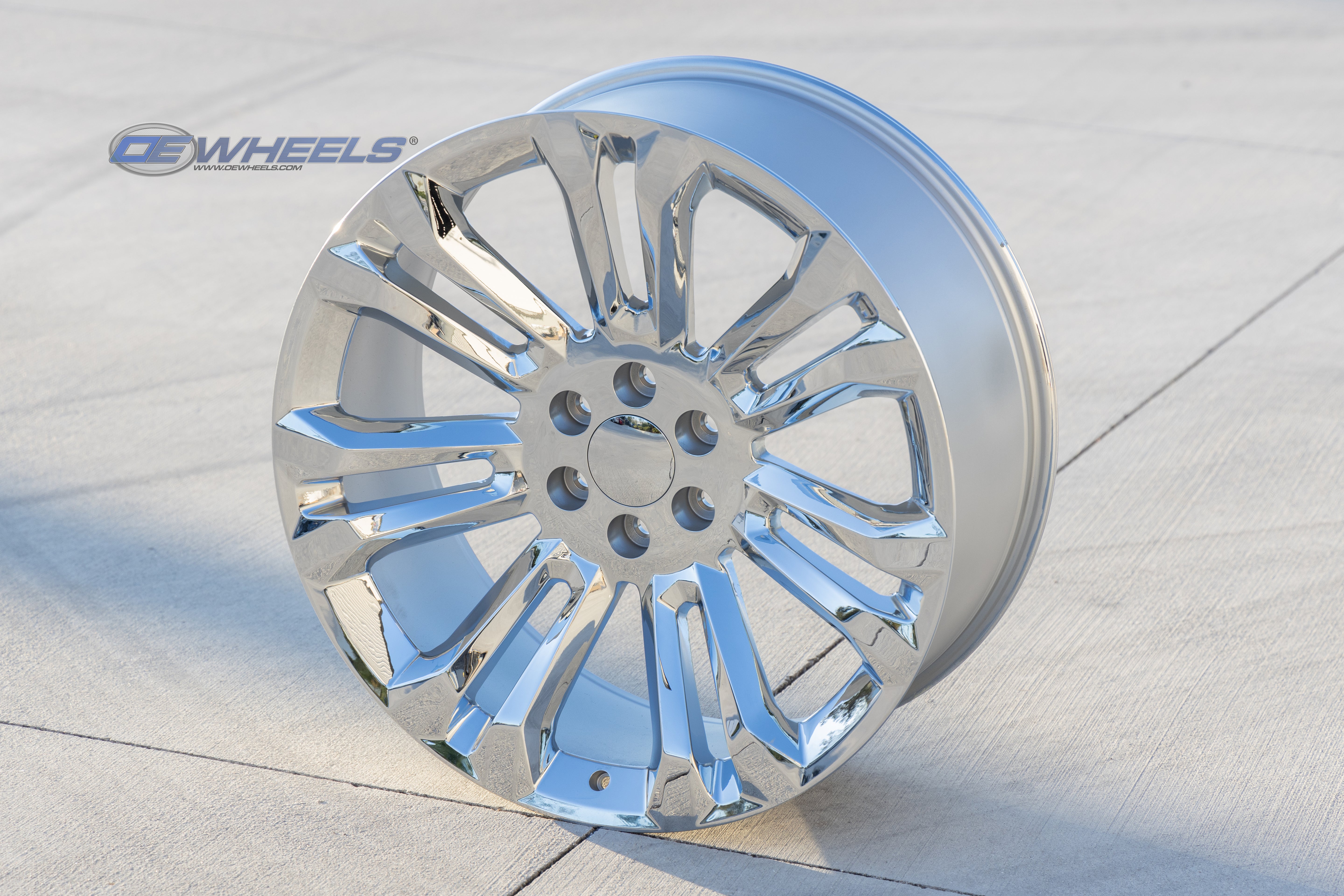 OE Wheels CV43B-22090-6550-24C 22" Replica fits Chevrolet Silverado 22x9 Chrome