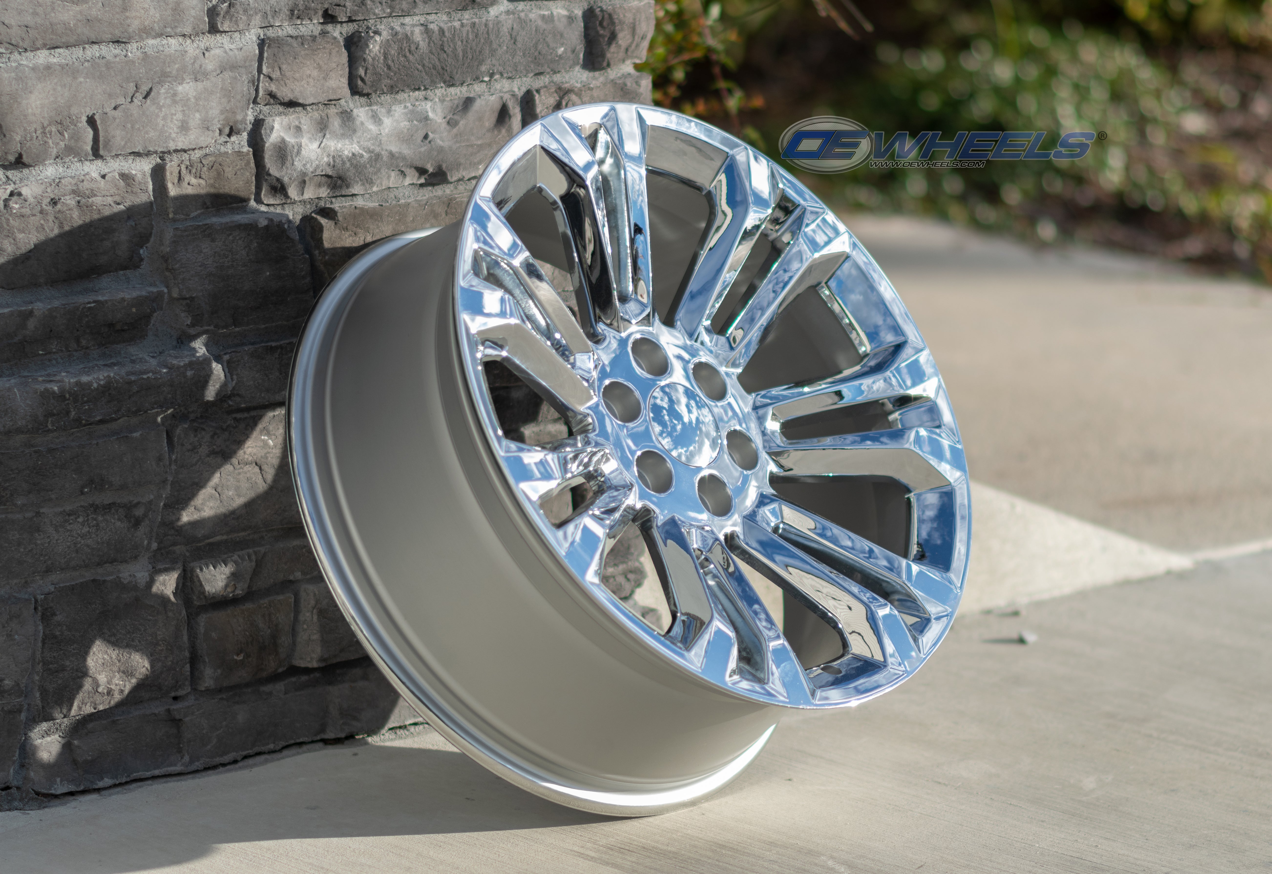 OE Wheels CV43B-22090-6550-24C 22" Replica fits Chevrolet Silverado 22x9 Chrome