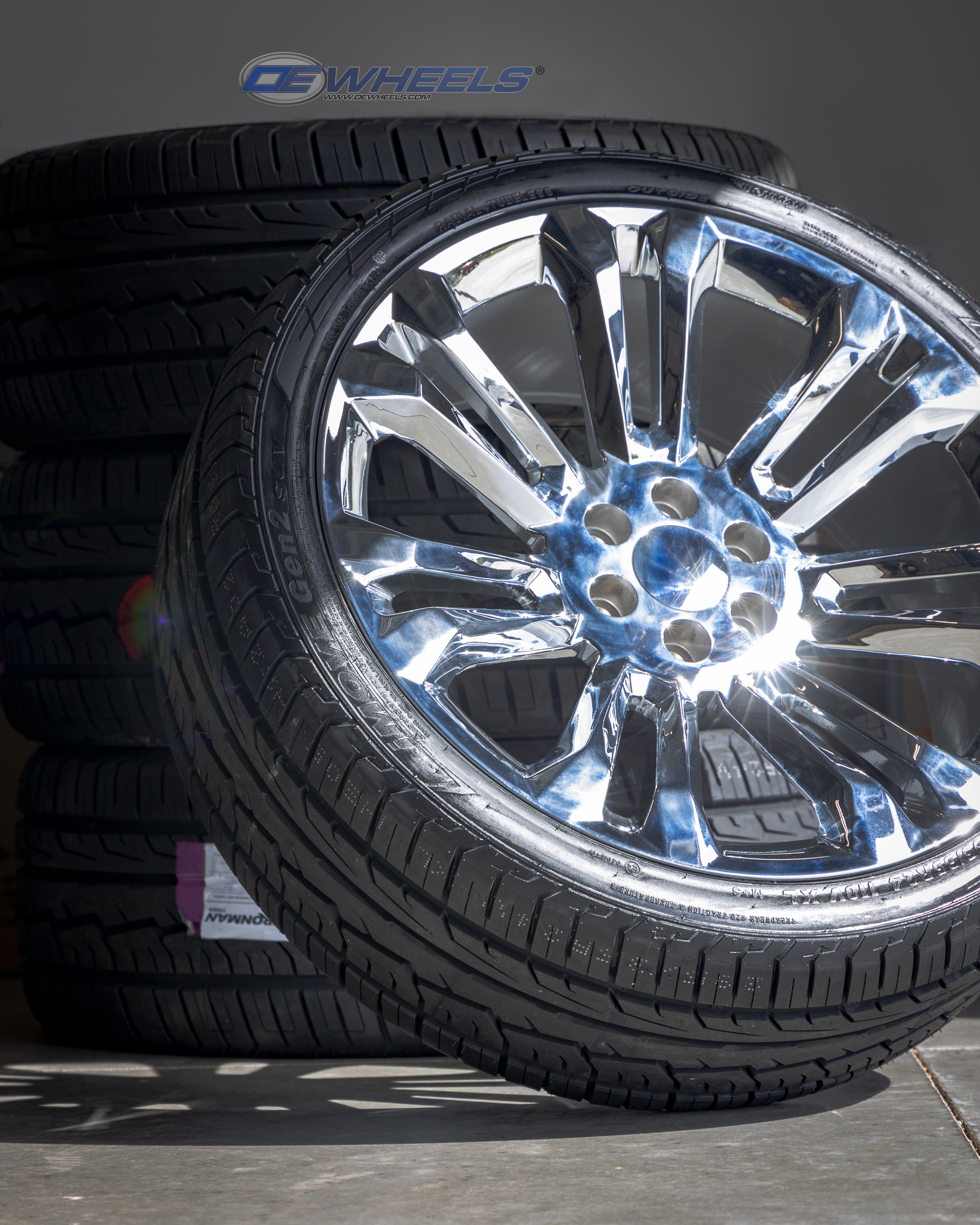 OE Wheels CV43B-24100-6550-24C 24" Replica fits Chevrolet Silverado 24x10 Chrome