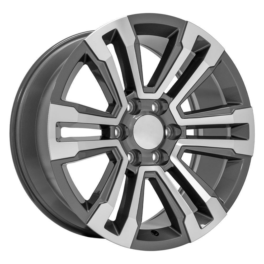 OE Wheels CV44-22090-6550-24MG 22" Replica CV44 fits GMC Yukon 22x9 Hyper Mach'd