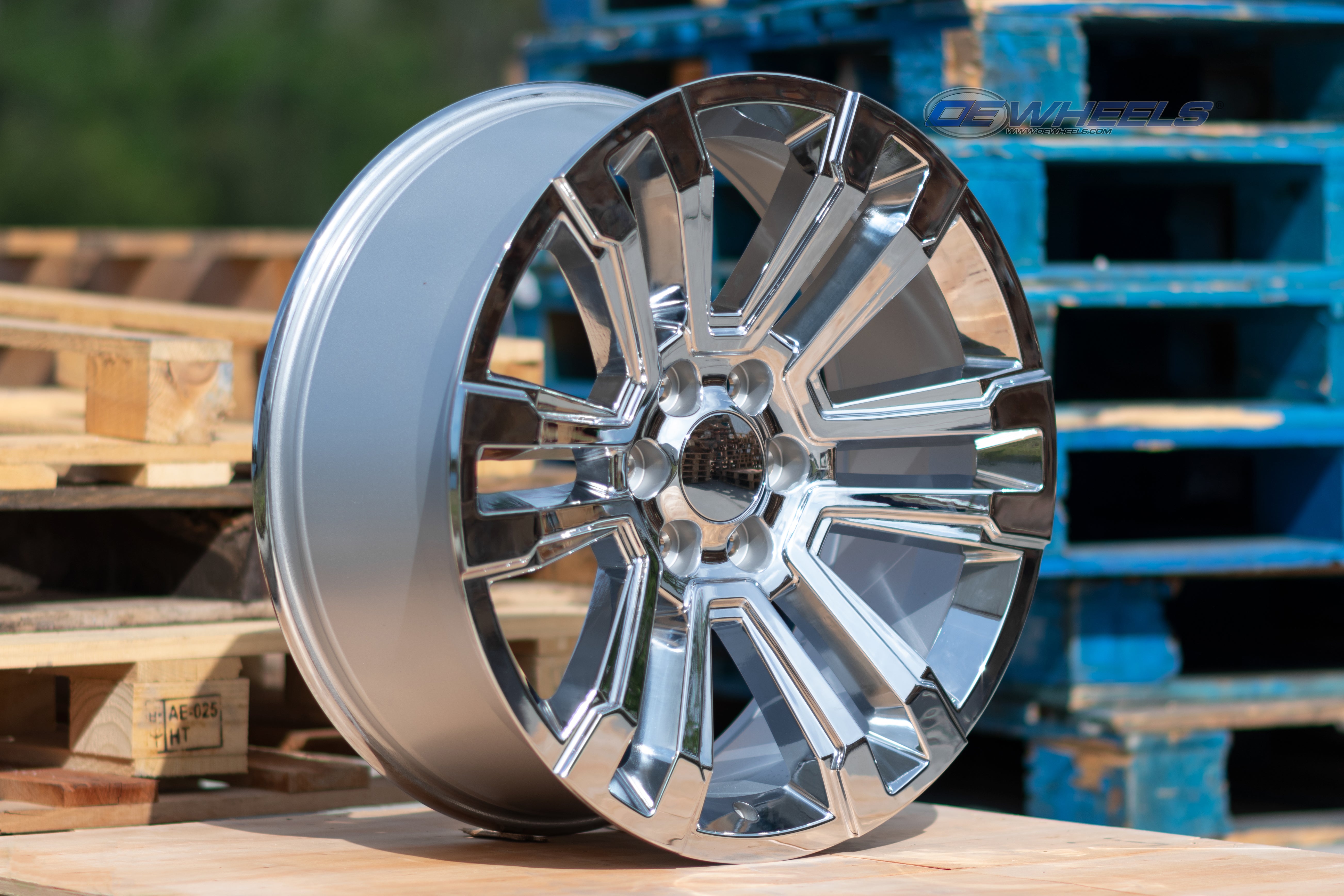 OE Wheels CV44-22090-6550-24C 22" Replica CV44 fits GMC Yukon 22x9 Chrome