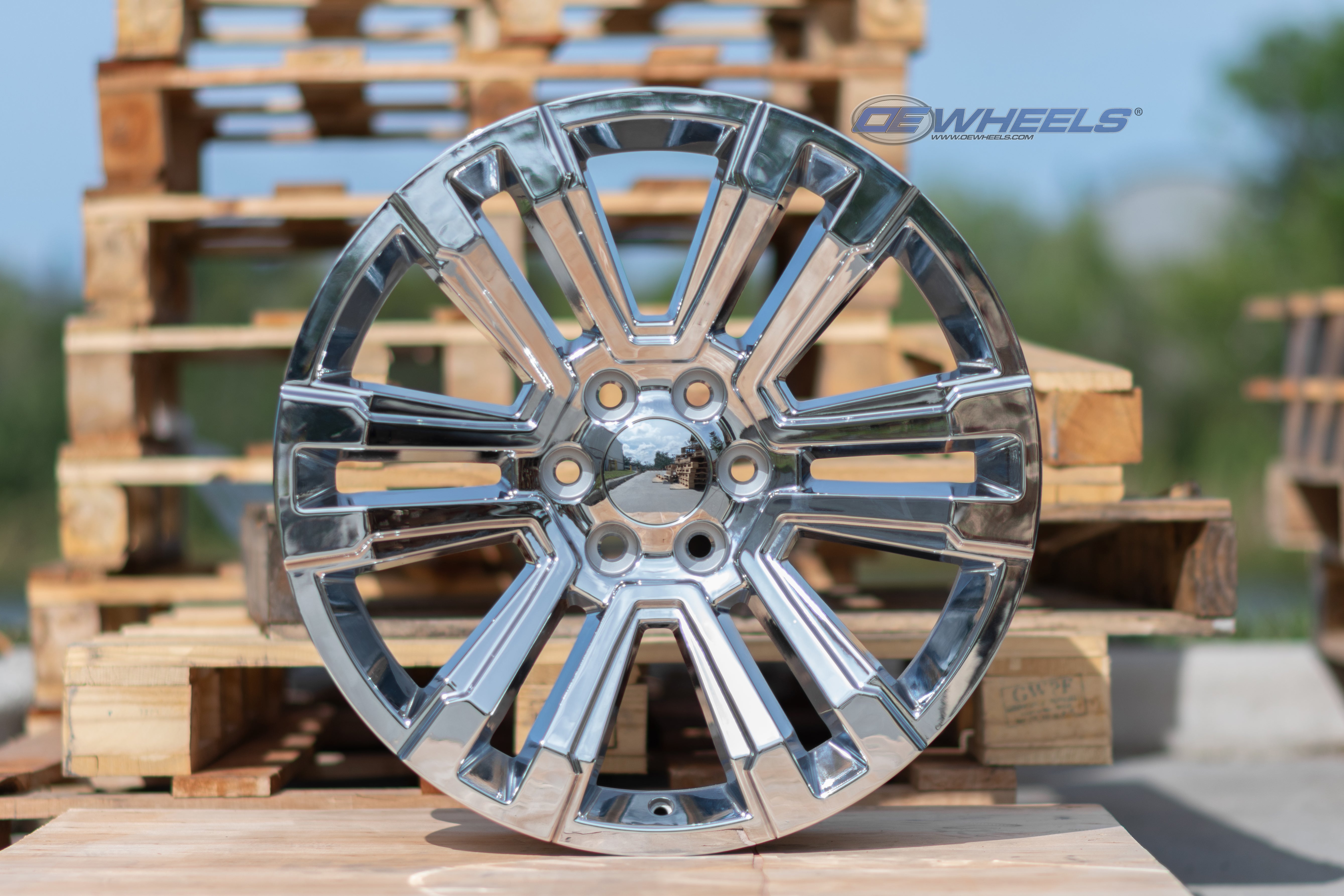 OE Wheels CV44-24100-6550-24C 24" Replica Fits GMC Sierra Denali Rim Chrome