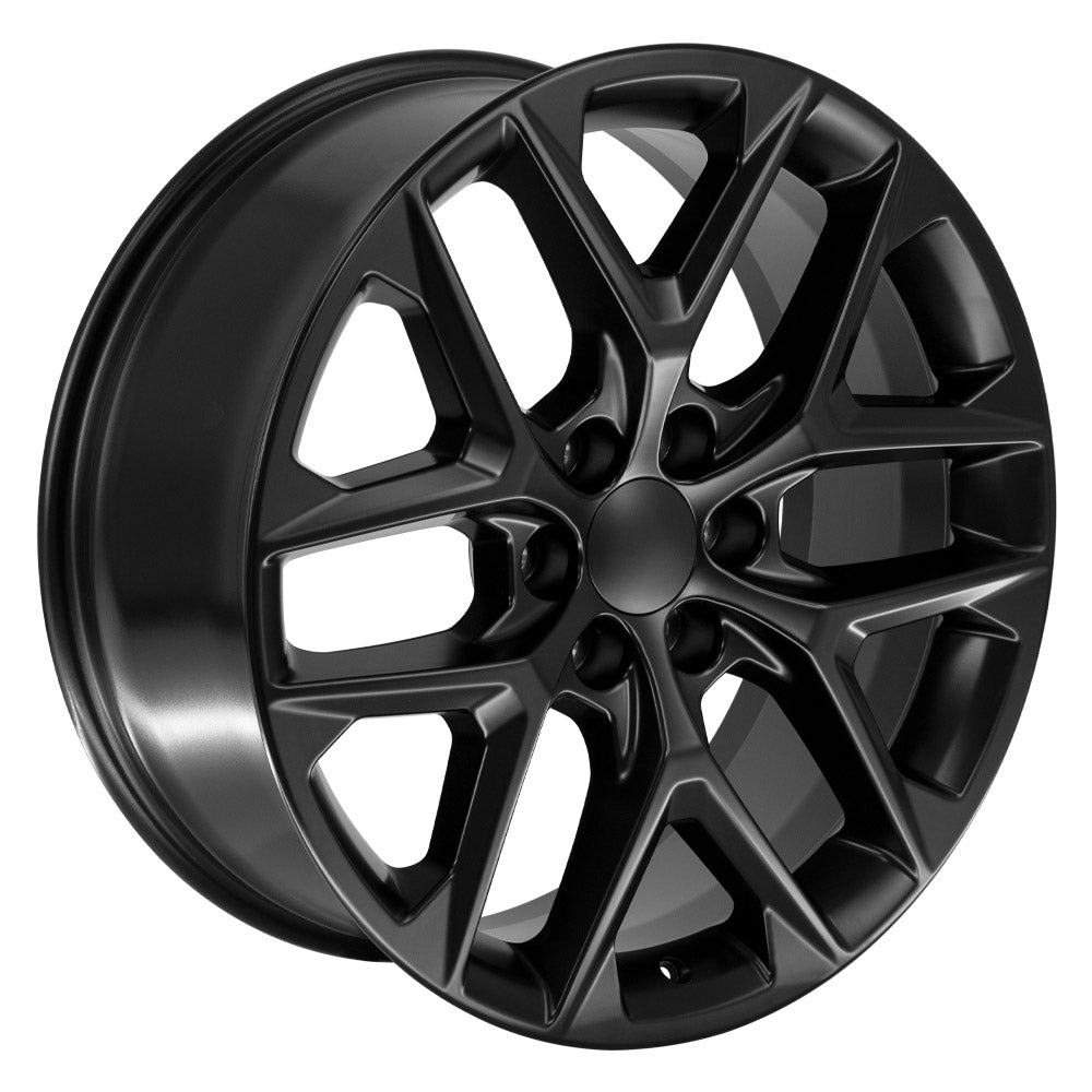 OE Wheels CV62-22090-6550-28B1 22" Replica fits Chevrolet Silverado Gloss Black
