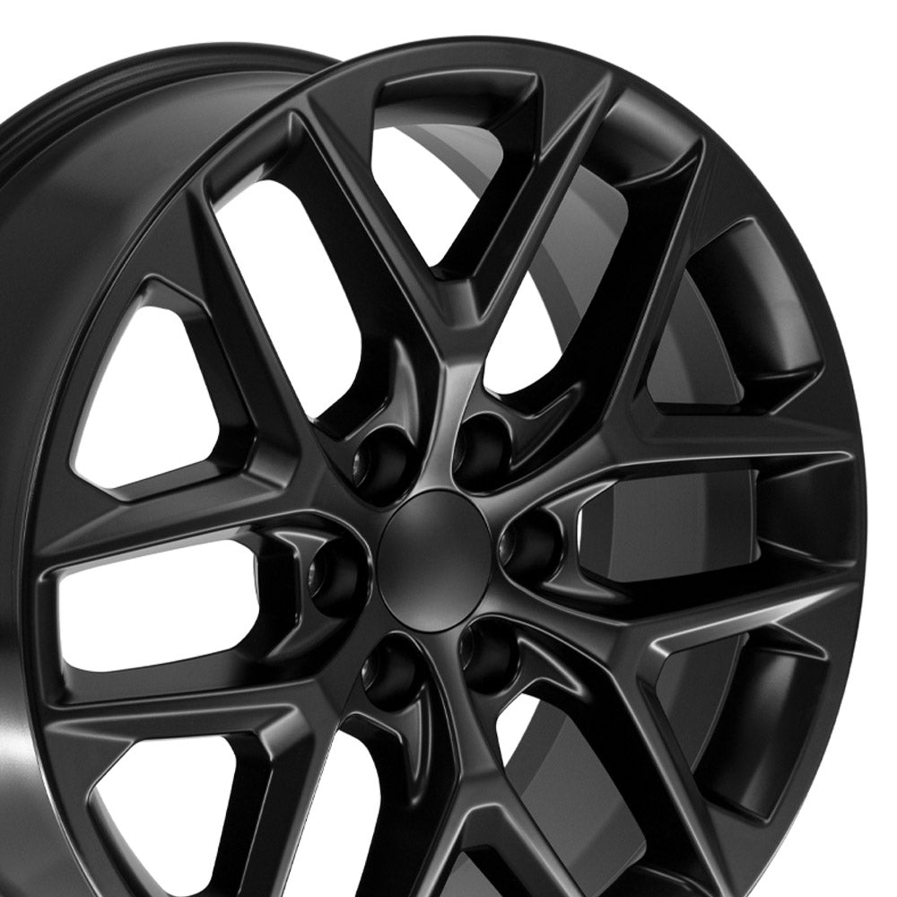 OE Wheels CV62-22090-6550-28B1 22" Replica fits Chevrolet Silverado Gloss Black