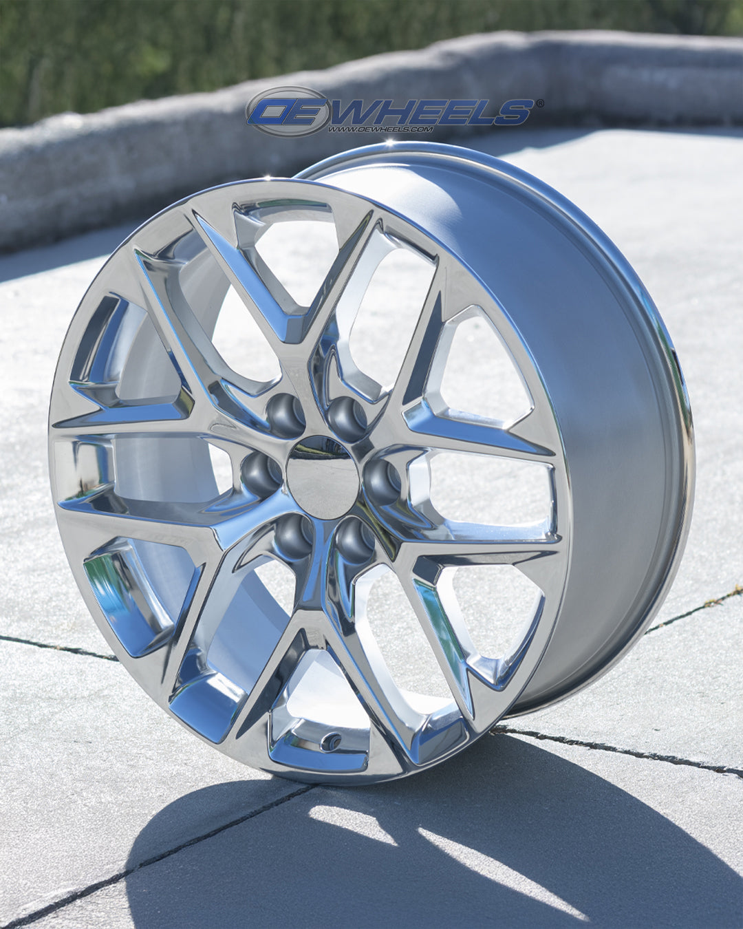 OE Wheels CV62-22090-6550-28C 22" Replica fits Chevrolet Silverado 22x9 Chrome