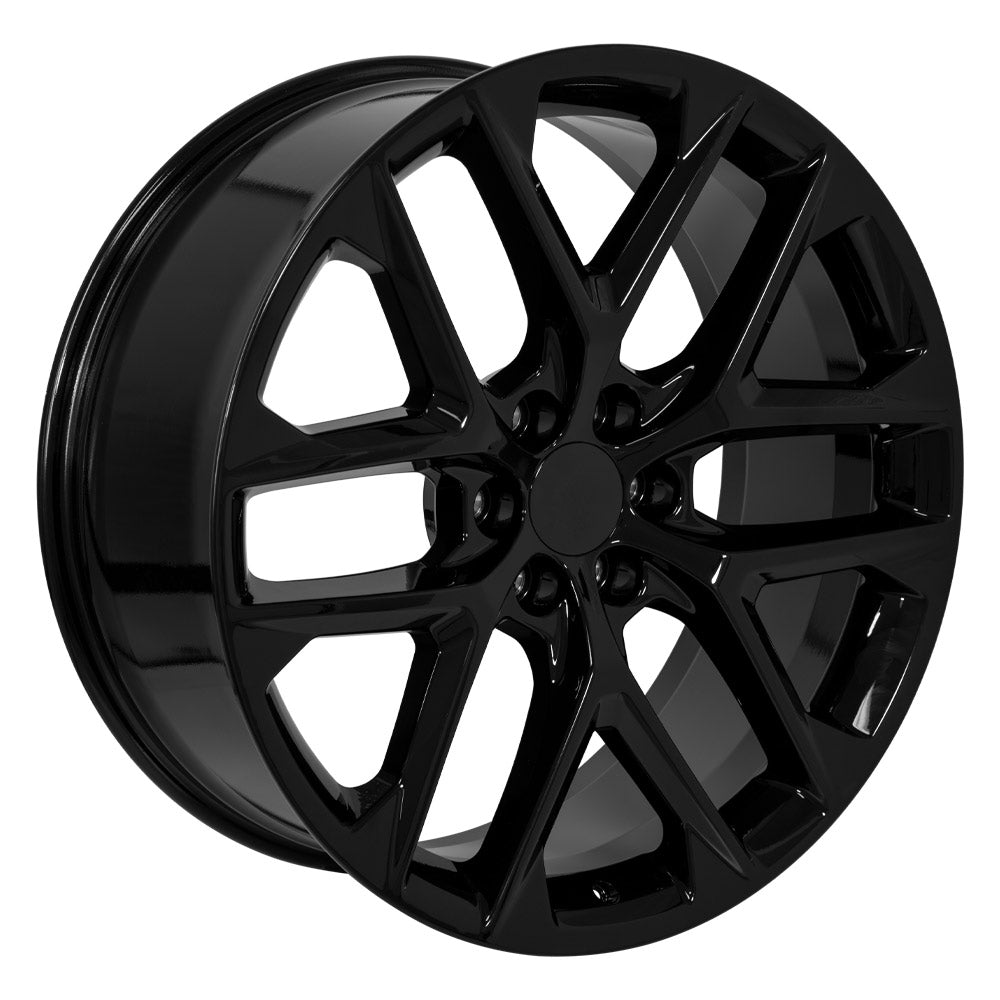OE Wheels CV62-24100-6550-28B 24" Replica fits Chevrolet Silverado Gloss Black