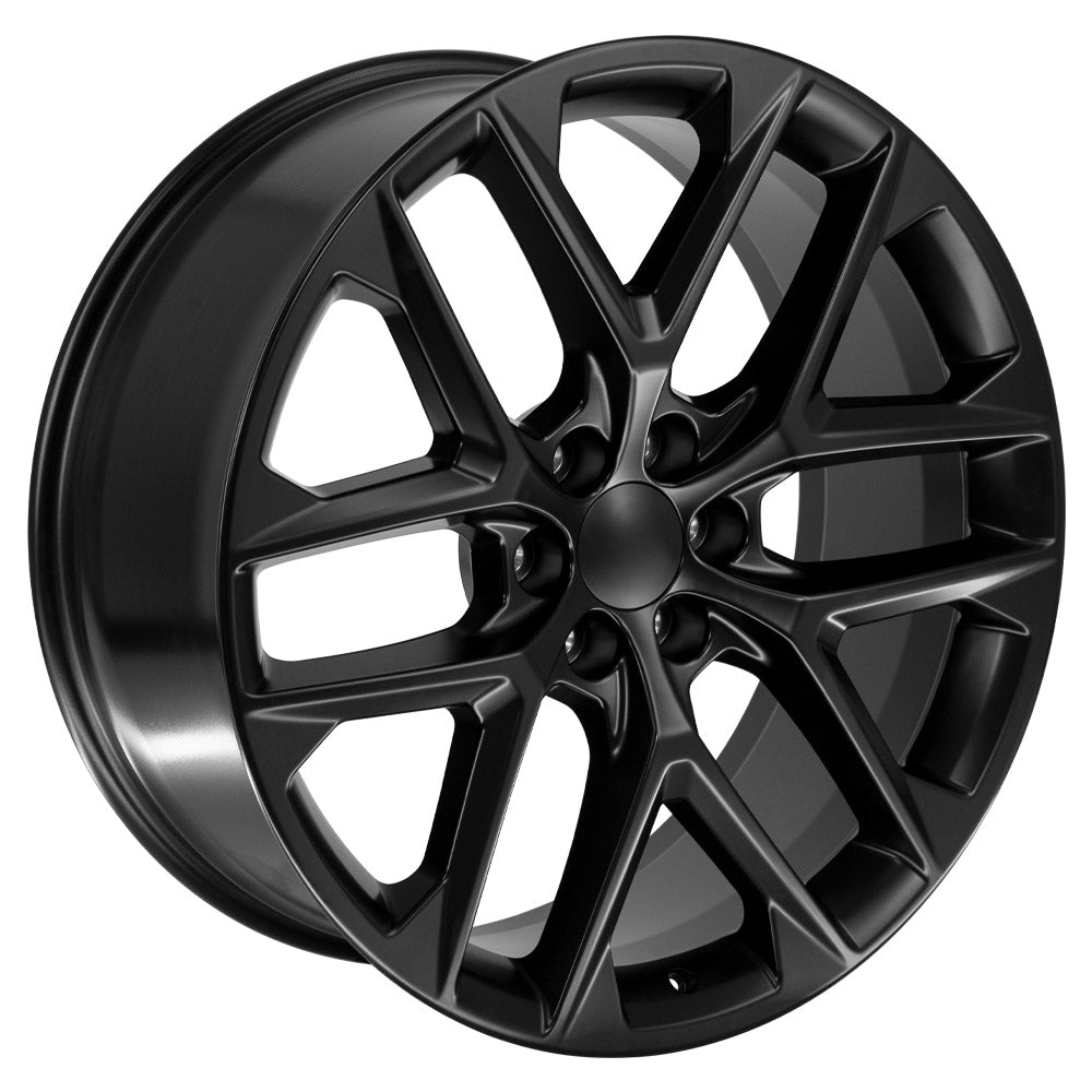 OE Wheels CV62-24100-6550-28B1 24" Replica fits Chevrolet Silverado Gloss Black