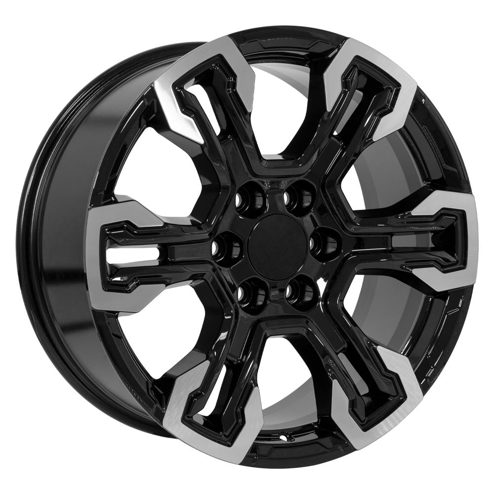 OE Wheels CV65-20090-6550-26MB 20" Replica fits Chevrolet Silverado Gloss Black