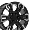 OE Wheels CV65-20090-6550-26MB 20" Replica fits Chevrolet Silverado Gloss Black