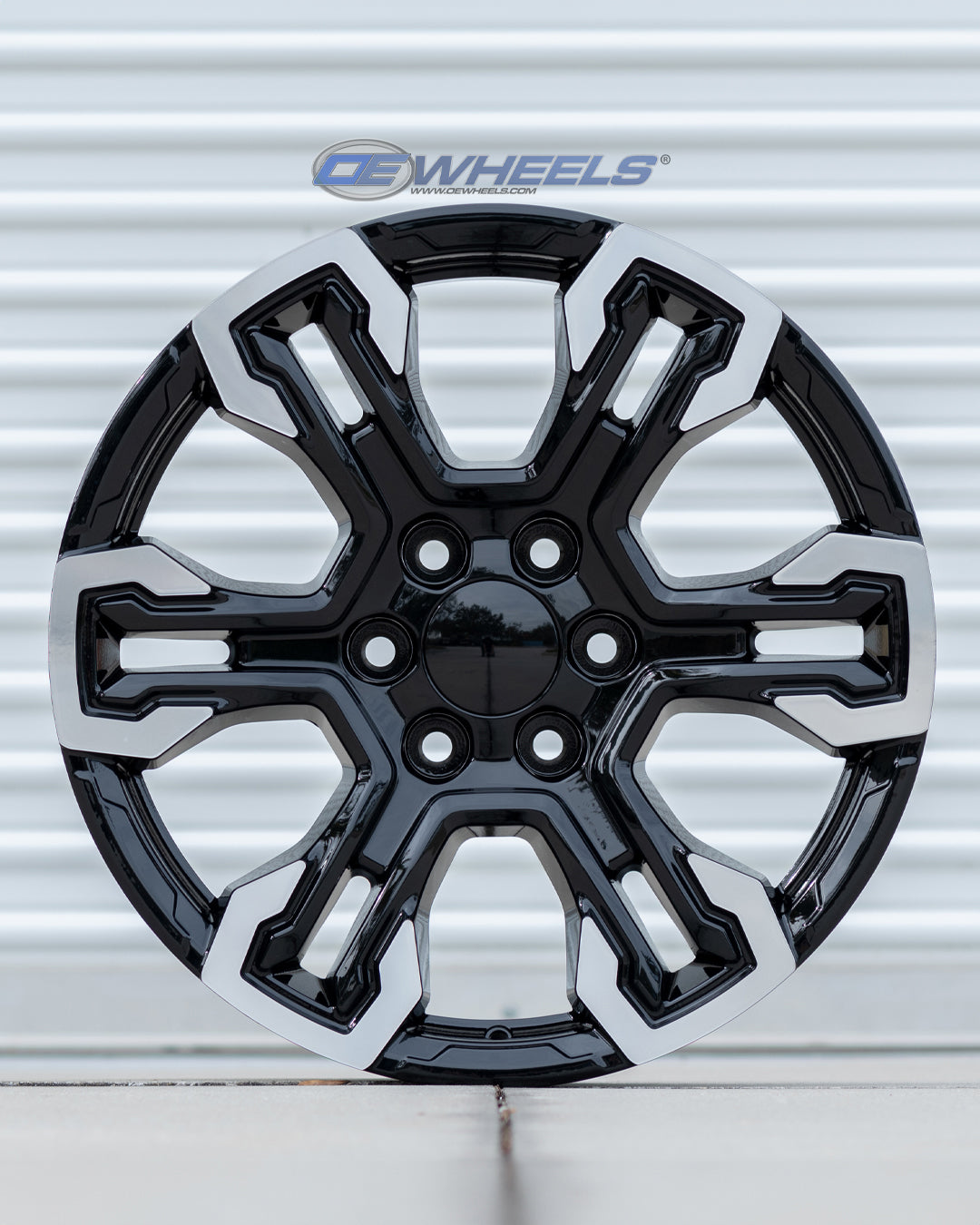 OE Wheels CV65-20090-6550-26MB 20" Replica fits Chevrolet Silverado Gloss Black