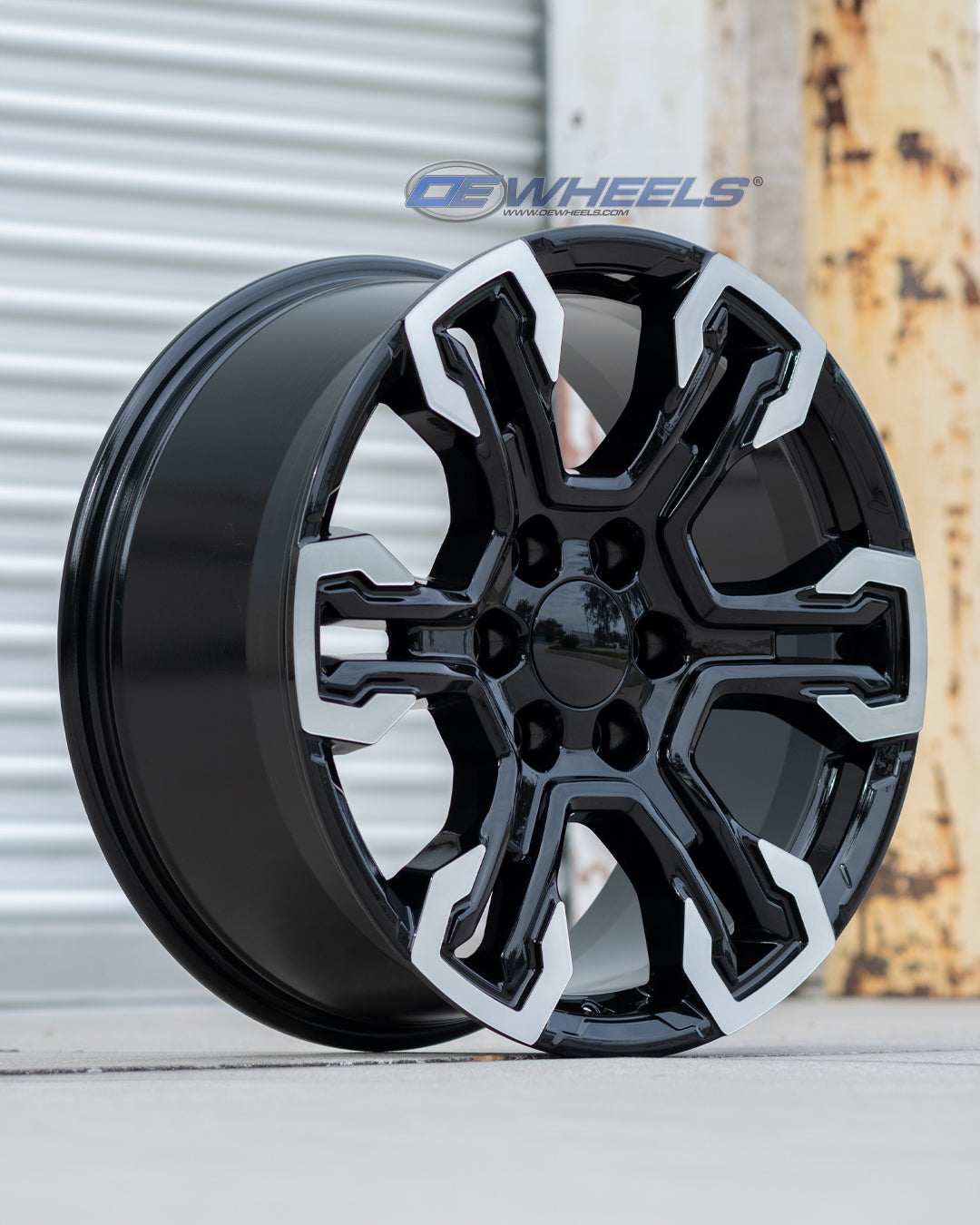 OE Wheels CV65-20090-6550-26MB 20" Replica fits Chevrolet Silverado Gloss Black