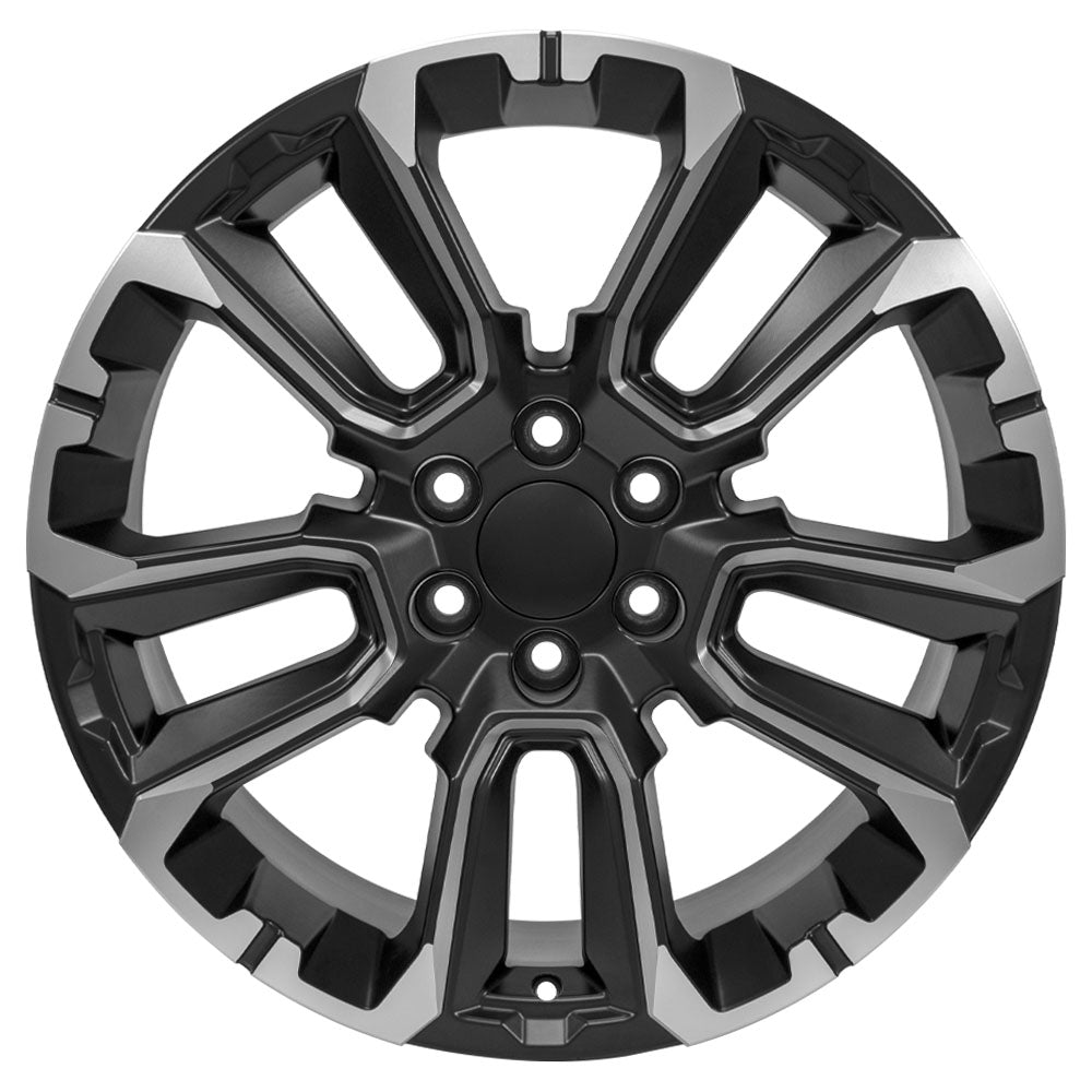 OE Wheels CV68-22090-6550-28B1M 22" Replica fits Chevrolet Suburban 1500 Black