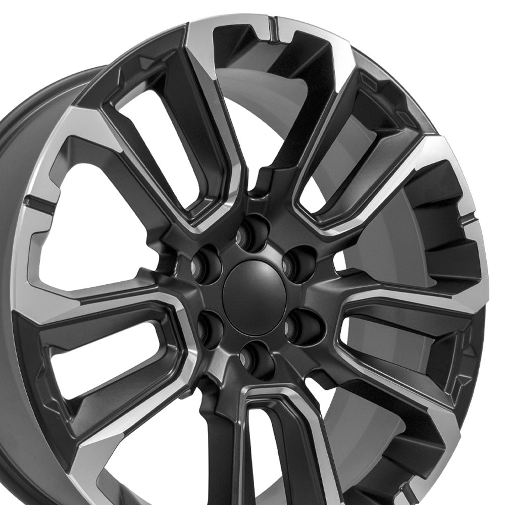 OE Wheels CV68-22090-6550-28B1M 22" Replica fits Chevrolet Suburban 1500 Black