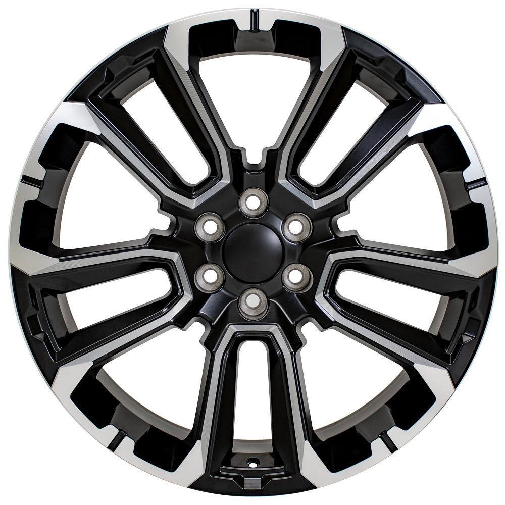 OE Wheels CV68-24100-6550-28B1M 24" Replica fits Chevrolet Suburban 1500 Black