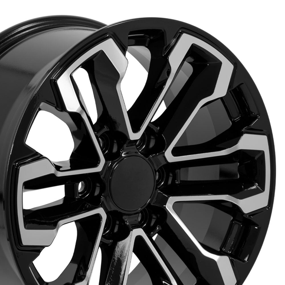OE Wheels CV69-18085-6550-26MB 18" Replica fits Chevrolet Silverado Gloss Black