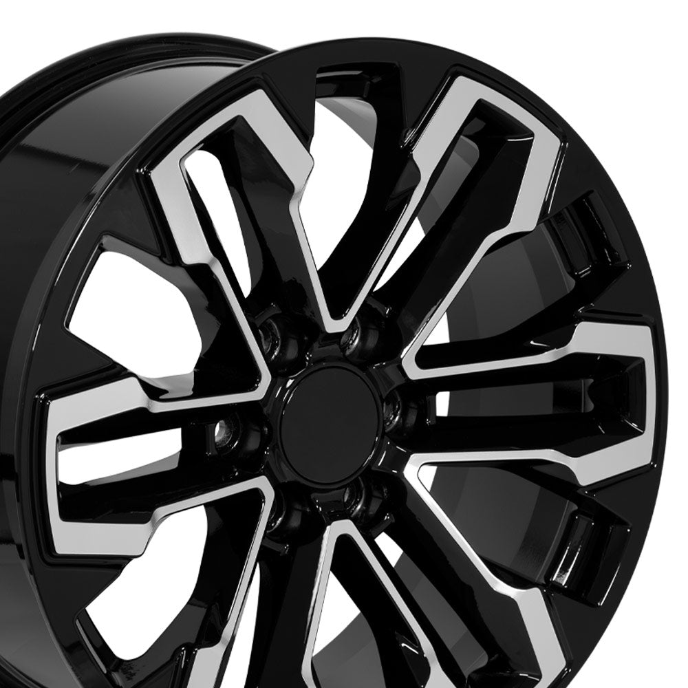 OE Wheels CV69-20090-6550-26MB 20" Replica fits Chevrolet Silverado Gloss Black