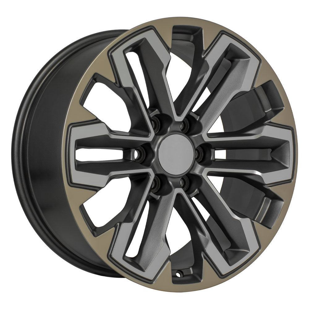 OE Wheels CV69-20090-6550-26MG1 20" Replica fits Chevrolet Silverado Gunmetal