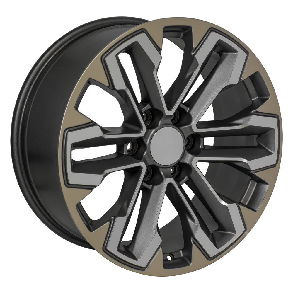 OE Wheels CV69-20090-6550-26MG1 20" Replica fits Chevrolet Silverado Gunmetal