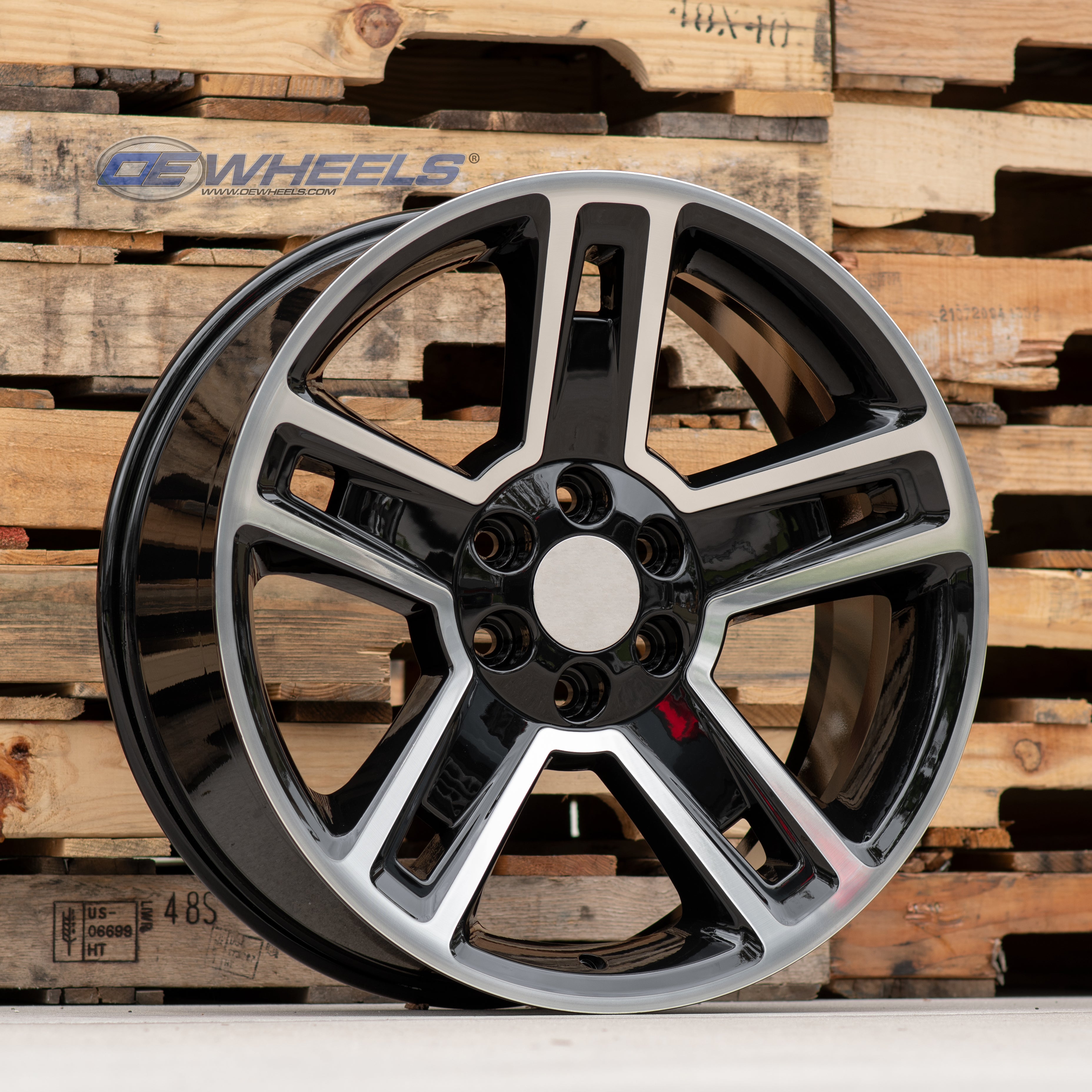 OE Wheels CV74B-22090-6550-24MB 22" Replica CV74B fits Chevrolet Silverado Black