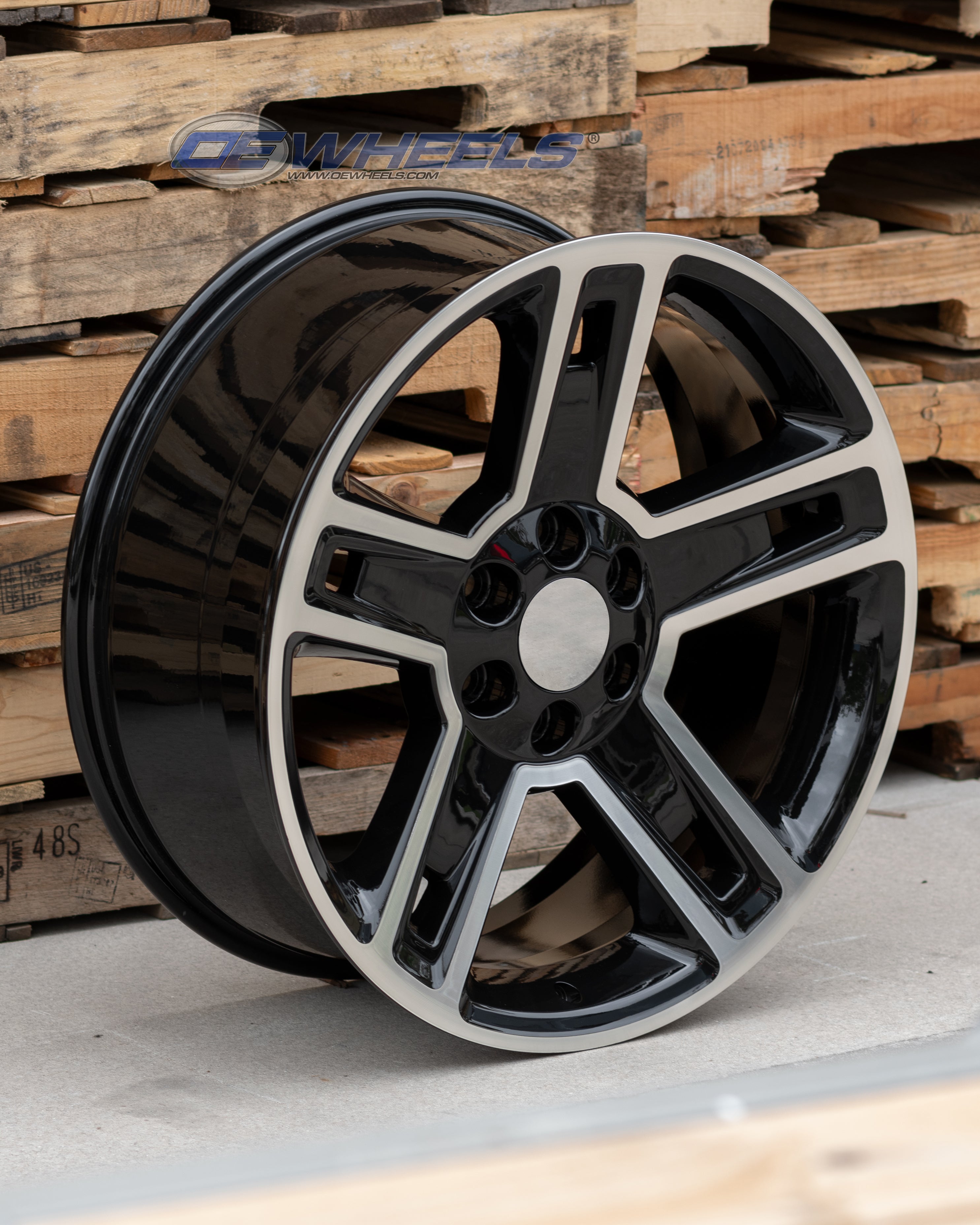 OE Wheels CV74B-22090-6550-24MB 22" Replica CV74B fits Chevrolet Silverado Black