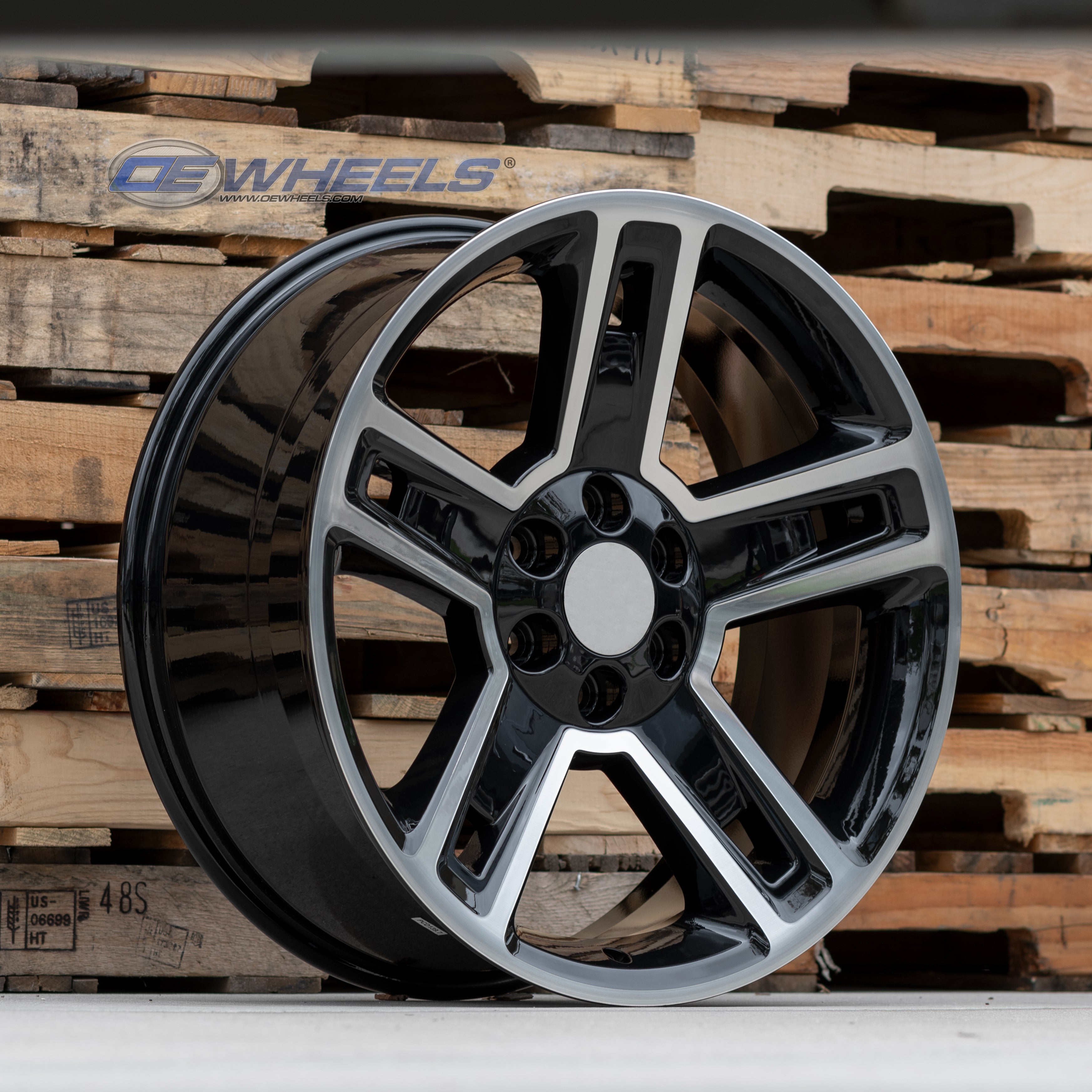 OE Wheels CV74B-22090-6550-24MB 22" Replica CV74B fits Chevrolet Silverado Black