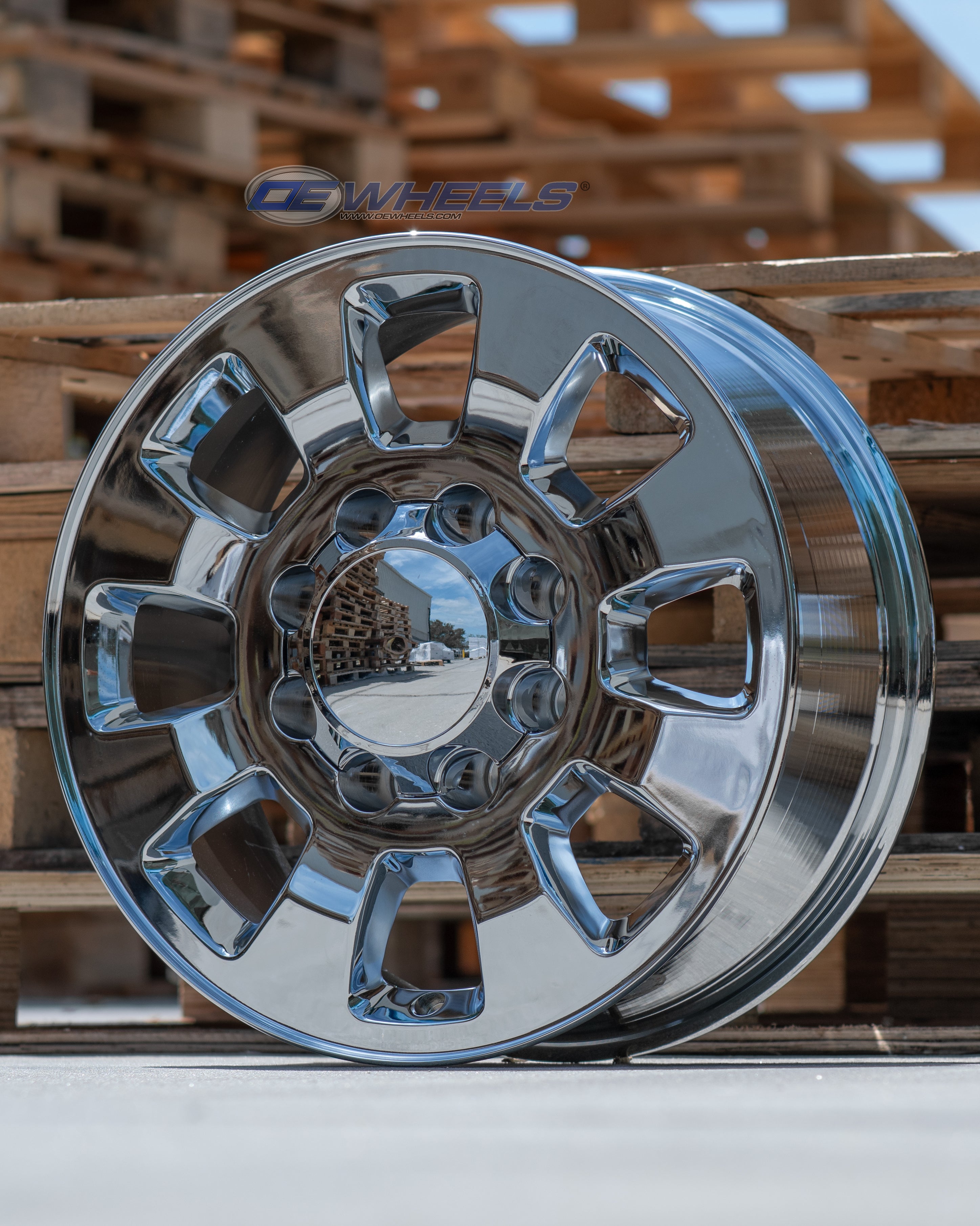 OE Wheels CV75B-18080-8180-44C 18" Replica CV75B fits GMC Sierra 18x8 Chrome