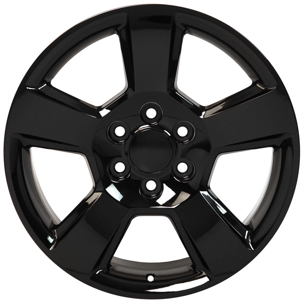 OE Wheels CV76-20090-6550-27B 20" Replica CV76 fits Chevrolet Tahoe 20x9 Black