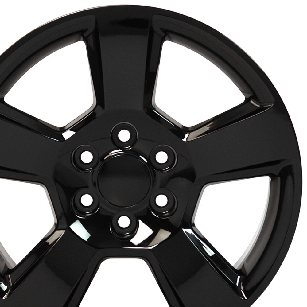 OE Wheels CV76-20090-6550-27B 20" Replica CV76 fits Chevrolet Tahoe 20x9 Black