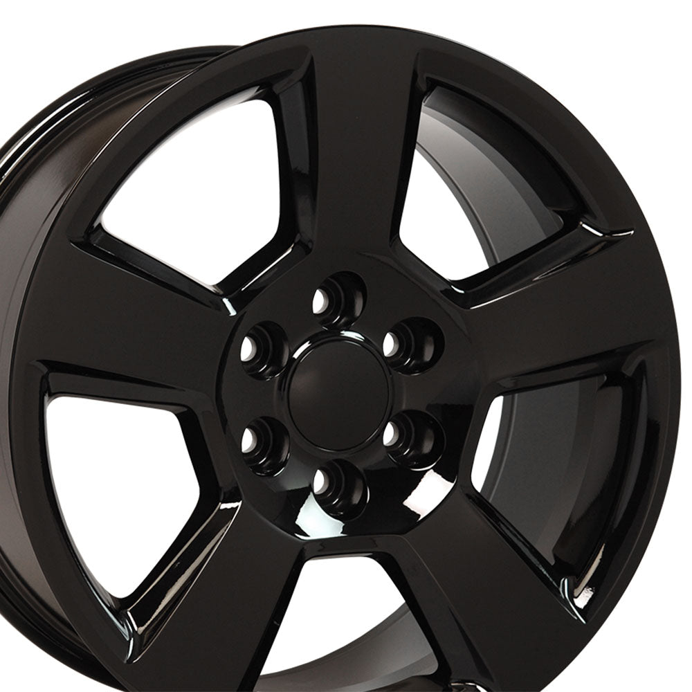 OE Wheels CV76-20090-6550-27B 20" Replica CV76 fits Chevrolet Tahoe 20x9 Black