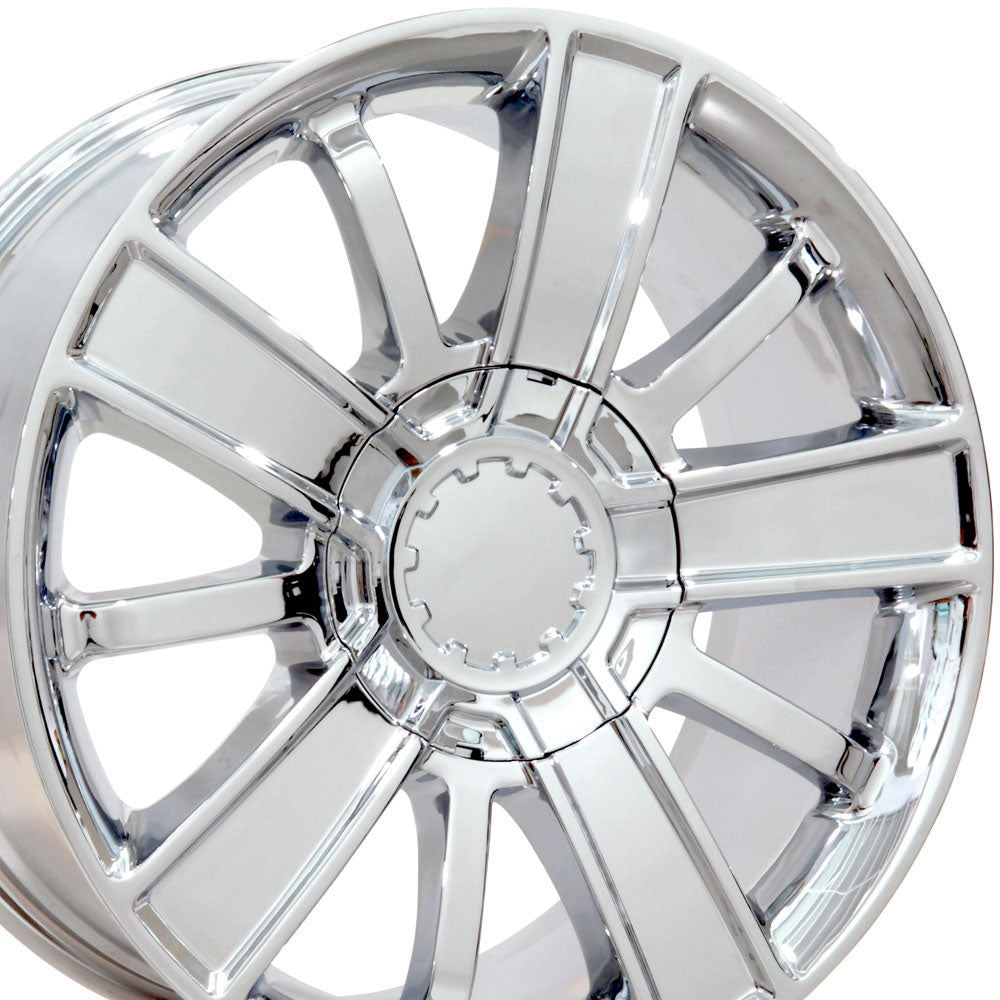 OE Wheels CV77-20090-6550-27C 20" Replica CV77 fits Chevrolet 20x9 Chrome