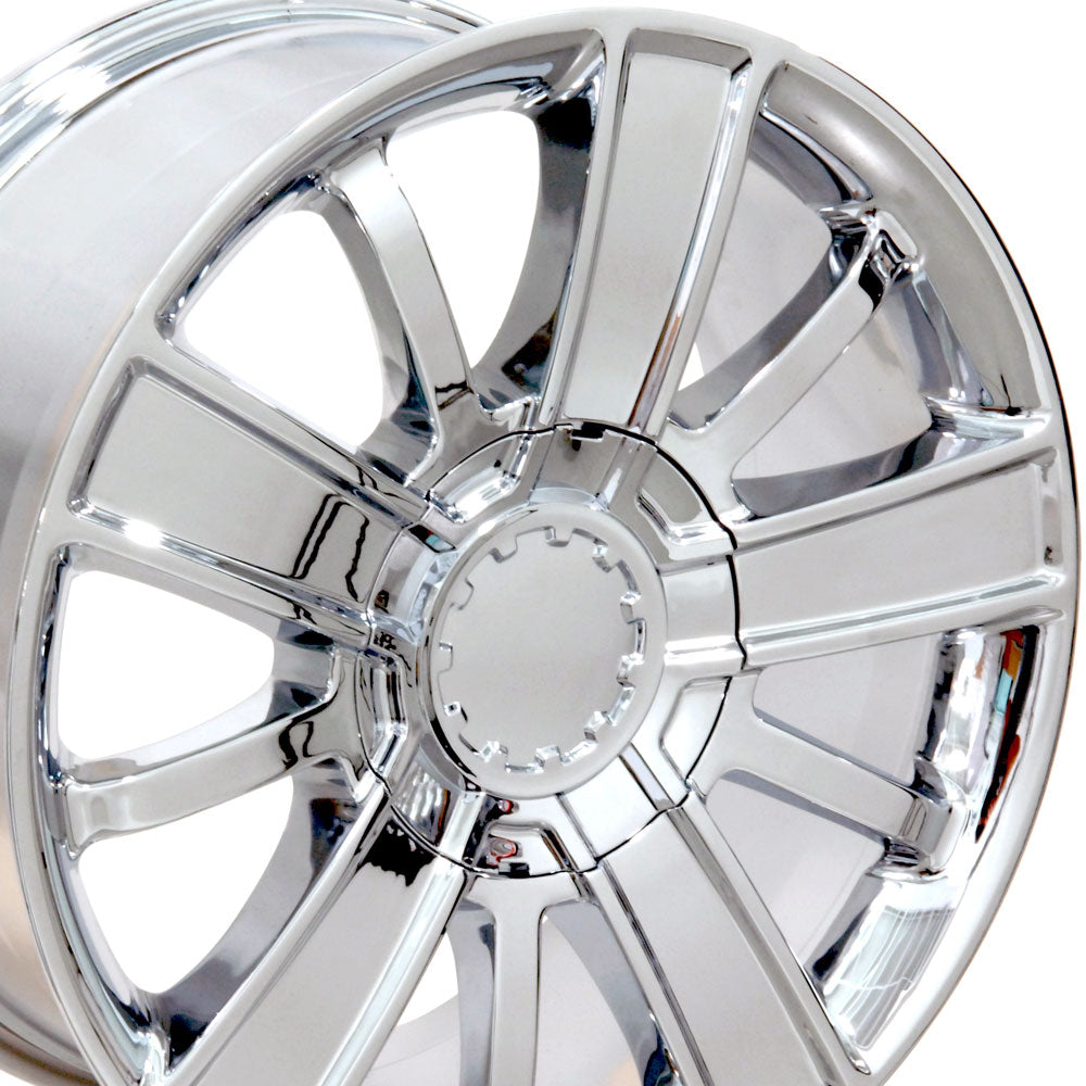 OE Wheels CV77-20090-6550-27C 20" Replica CV77 fits Chevrolet 20x9 Chrome