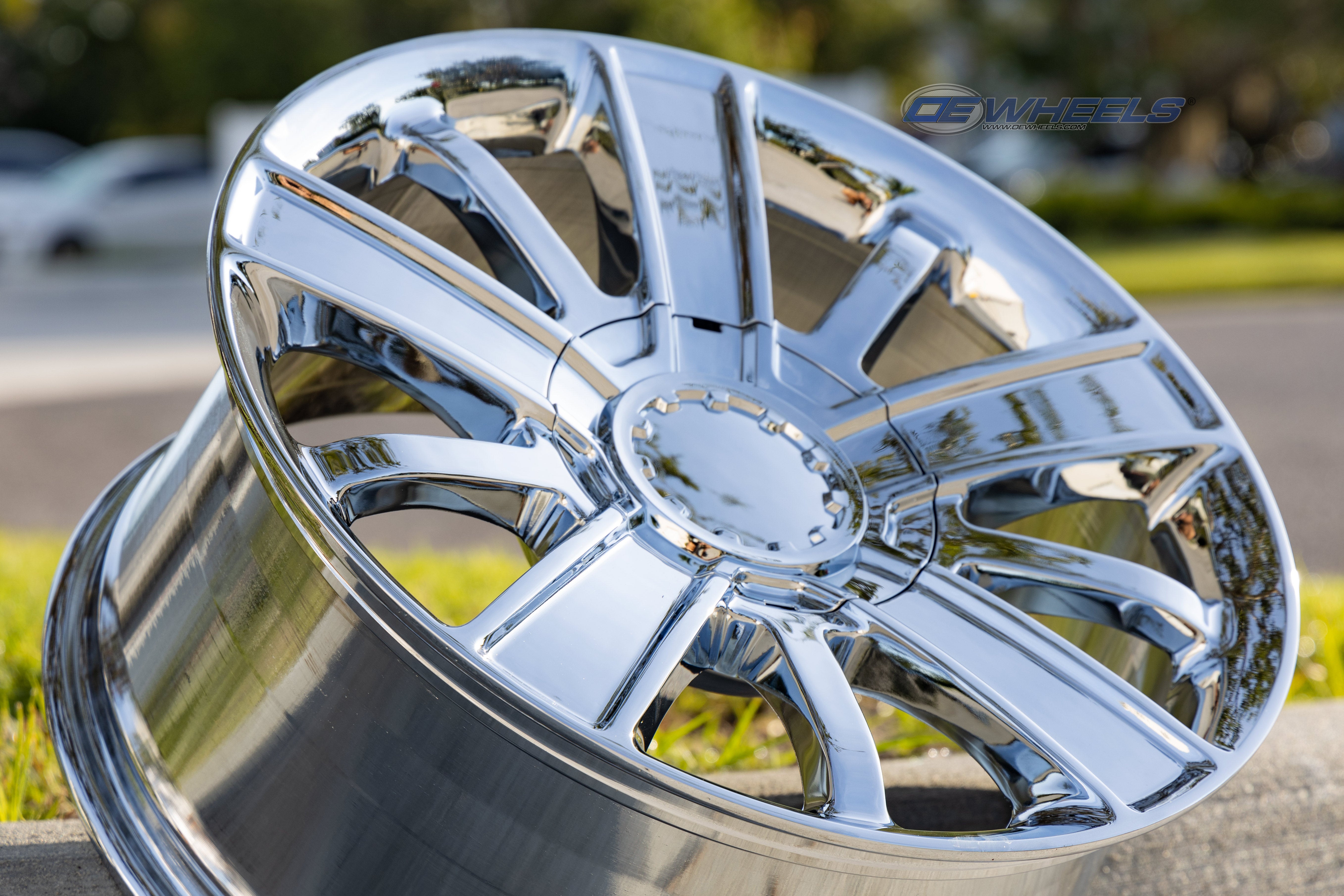 OE Wheels CV77-20090-6550-27C 20" Replica CV77 fits Chevrolet 20x9 Chrome