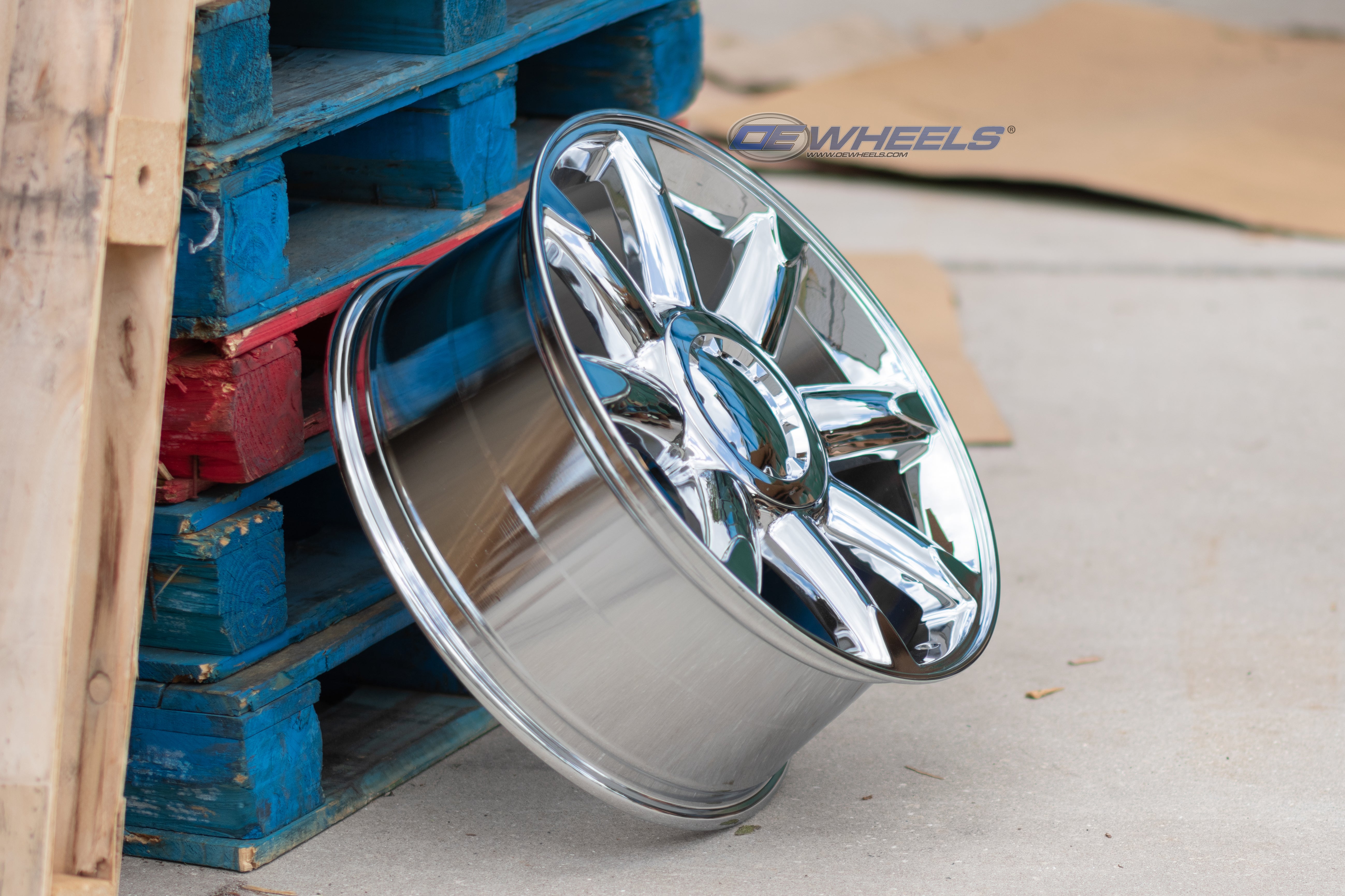 OE Wheels CV85-20085-6550-31C 20" Replica CV85 fits GMC Sierra 20x8.5 Chrome