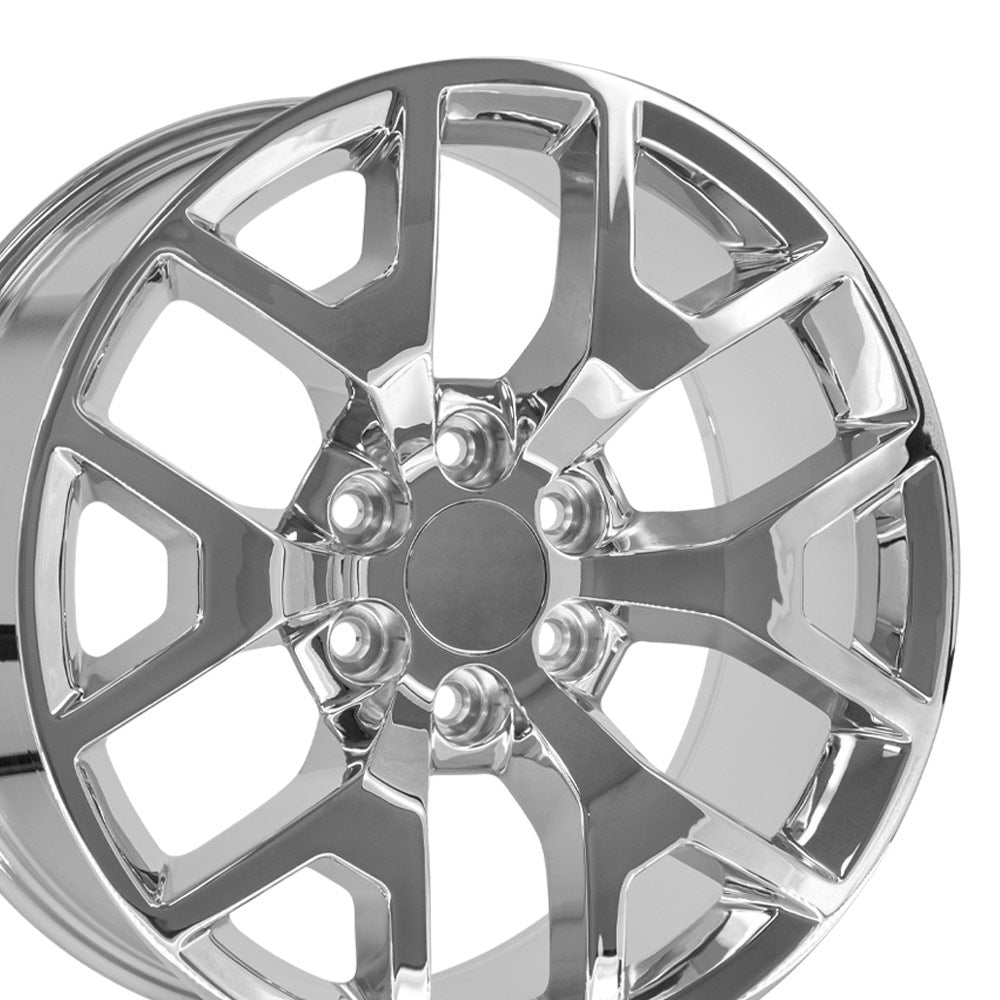OE Wheels CV92-22090-6550-31C 22" Replica CV92 fits GMC Sierra 22x9 Chrome