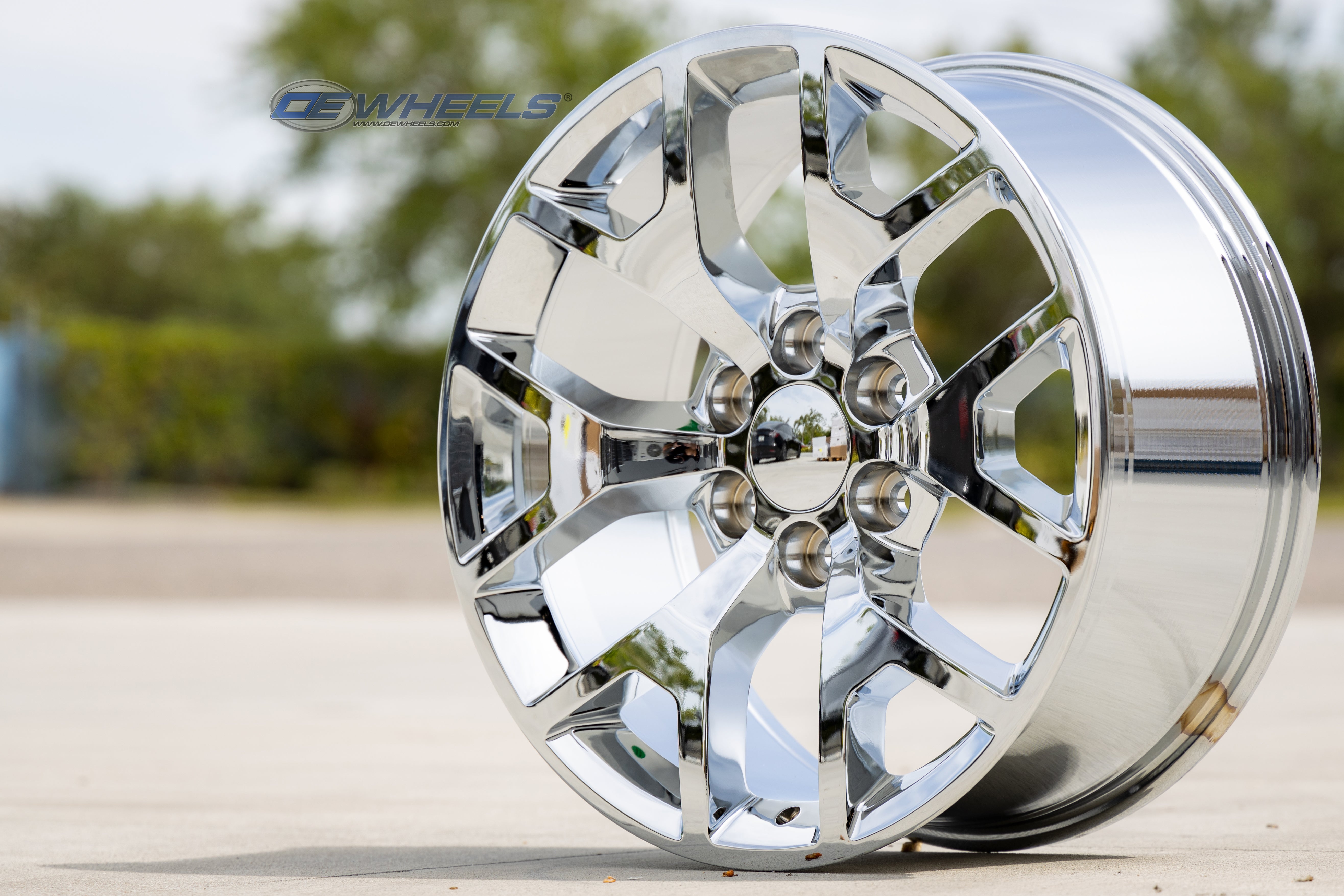 OE Wheels CV92-22090-6550-31C 22" Replica CV92 fits GMC Sierra 22x9 Chrome