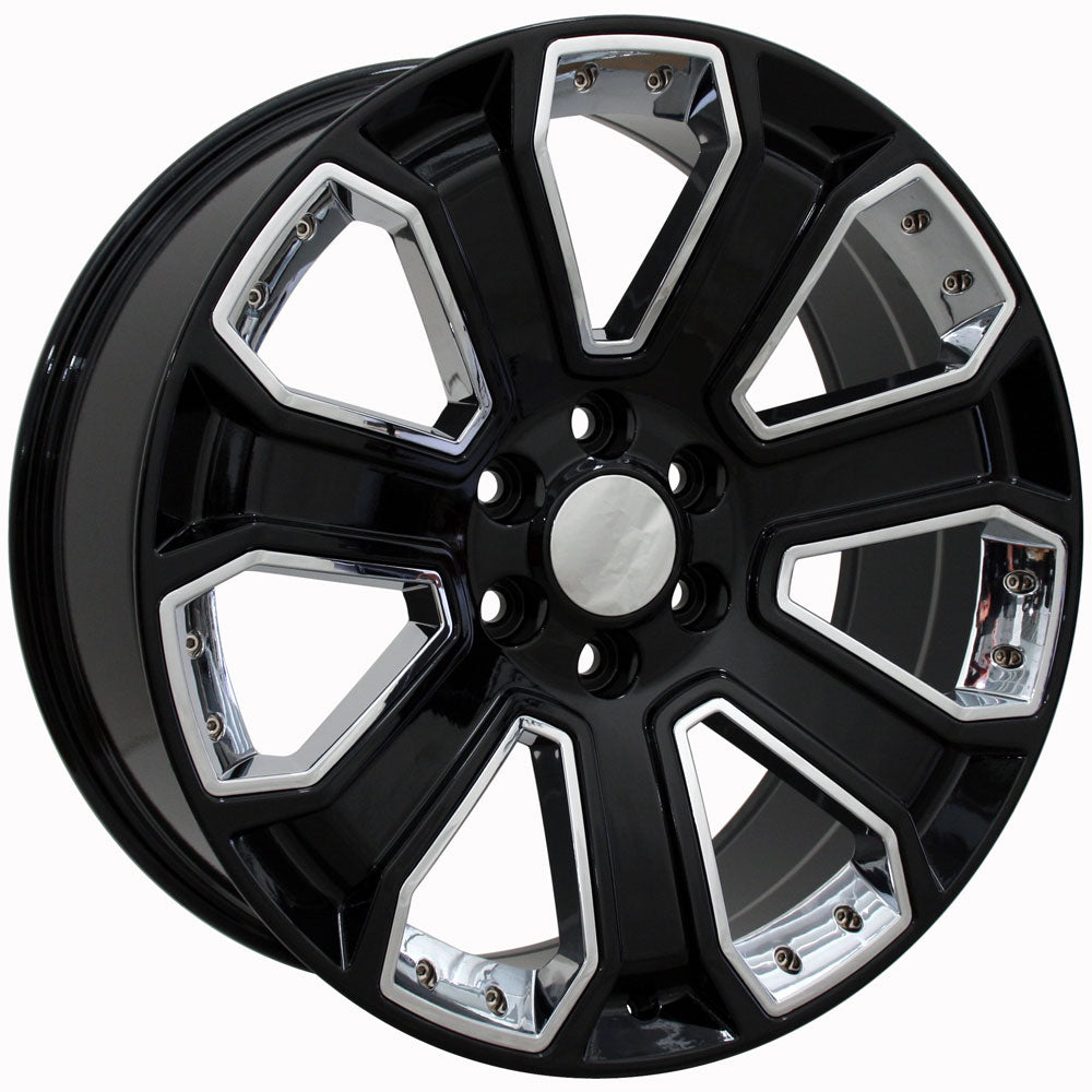 OE Wheels CV93B-22090-6550-24B-ic 22" Replica fits Chevy Silverado Black