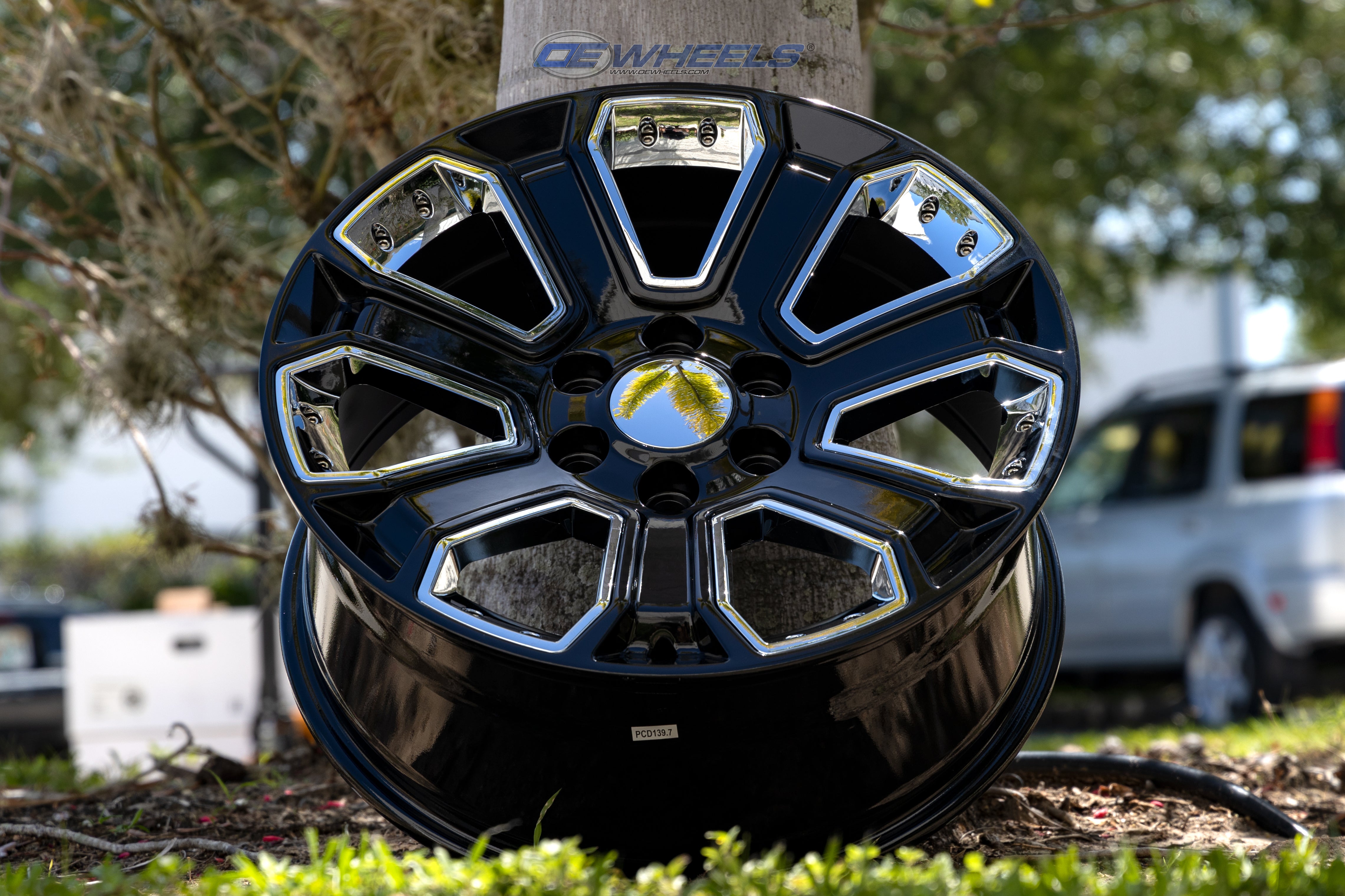OE Wheels CV93B-22090-6550-24B-ic 22" Replica fits Chevy Silverado Black