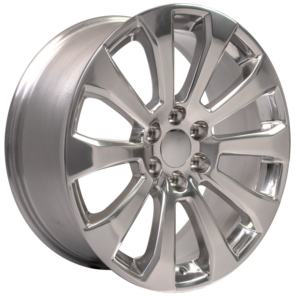 OE Wheels CV95-22090-6550-28P 22" Replica fits Chevrolet Silverado 22x9 Polished