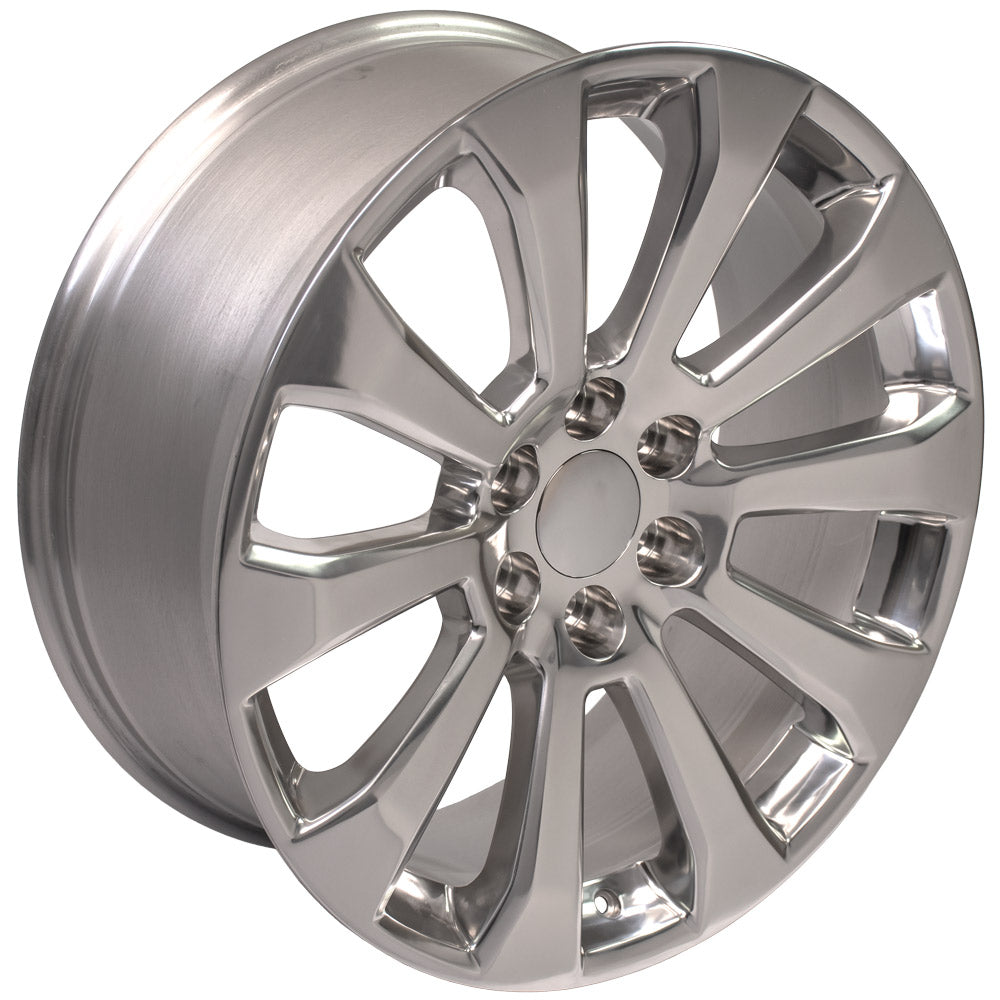 OE Wheels CV95-22090-6550-28P 22" Replica fits Chevrolet Silverado 22x9 Polished