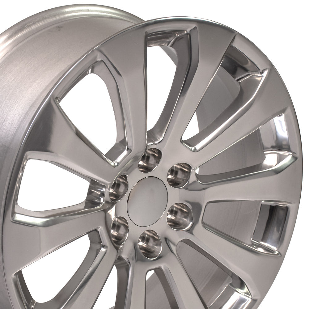 OE Wheels CV95-22090-6550-28P 22" Replica fits Chevrolet Silverado 22x9 Polished