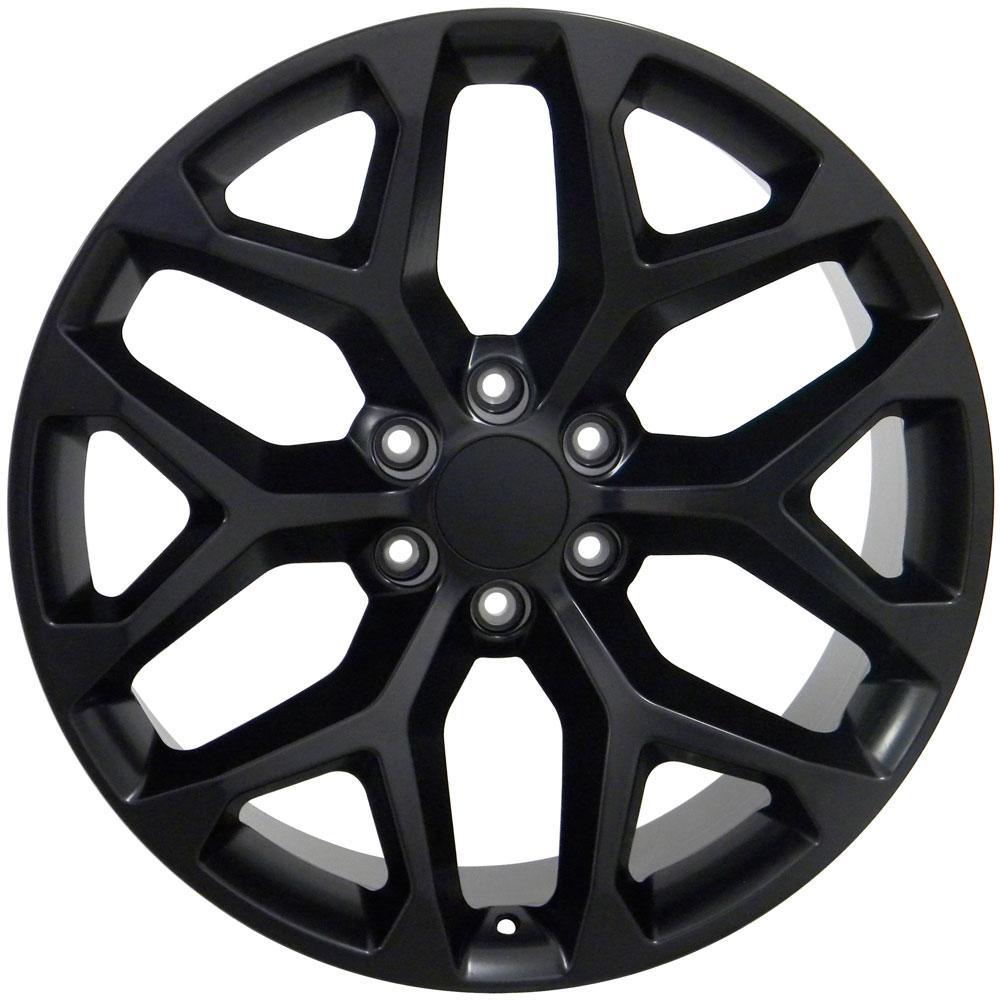 OE Wheels CV98B-22090-6550-24B1 22" Replica fits Chevy Silverado Satin Black
