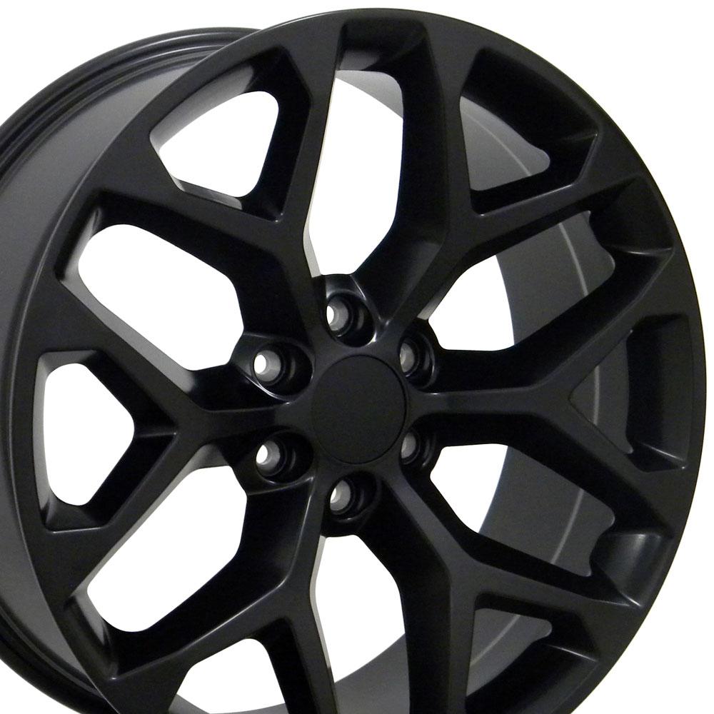 OE Wheels CV98B-22090-6550-24B1 22" Replica fits Chevy Silverado Satin Black