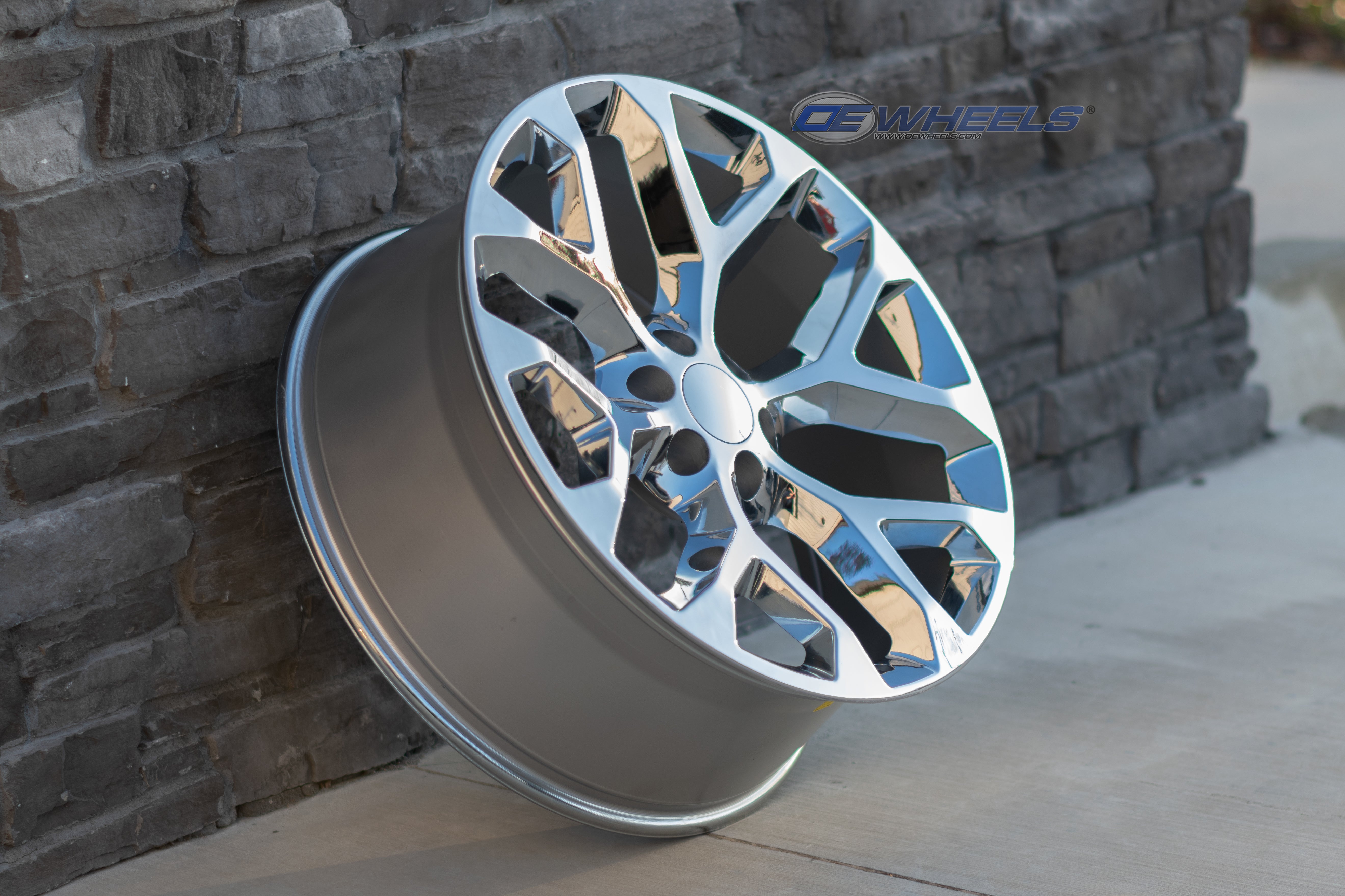OE Wheels CV98B-24100-6550-24C 24" Replica CV98B fits Chevy Silverado Chrome